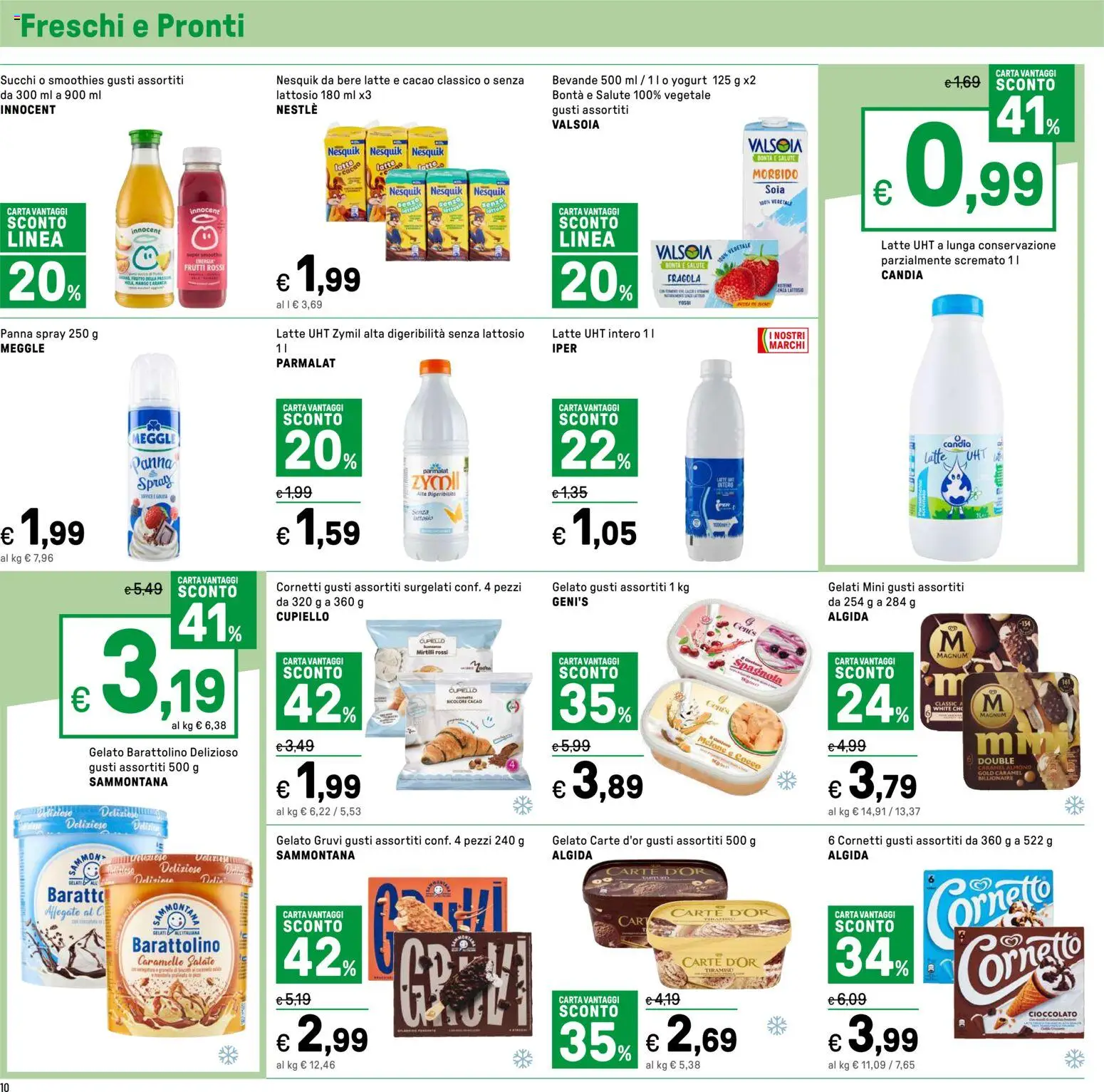 Volantino Iper del 24.04.2026 | Pagina: 10 | Prodotti: Panna, Latte, Mango, Melone