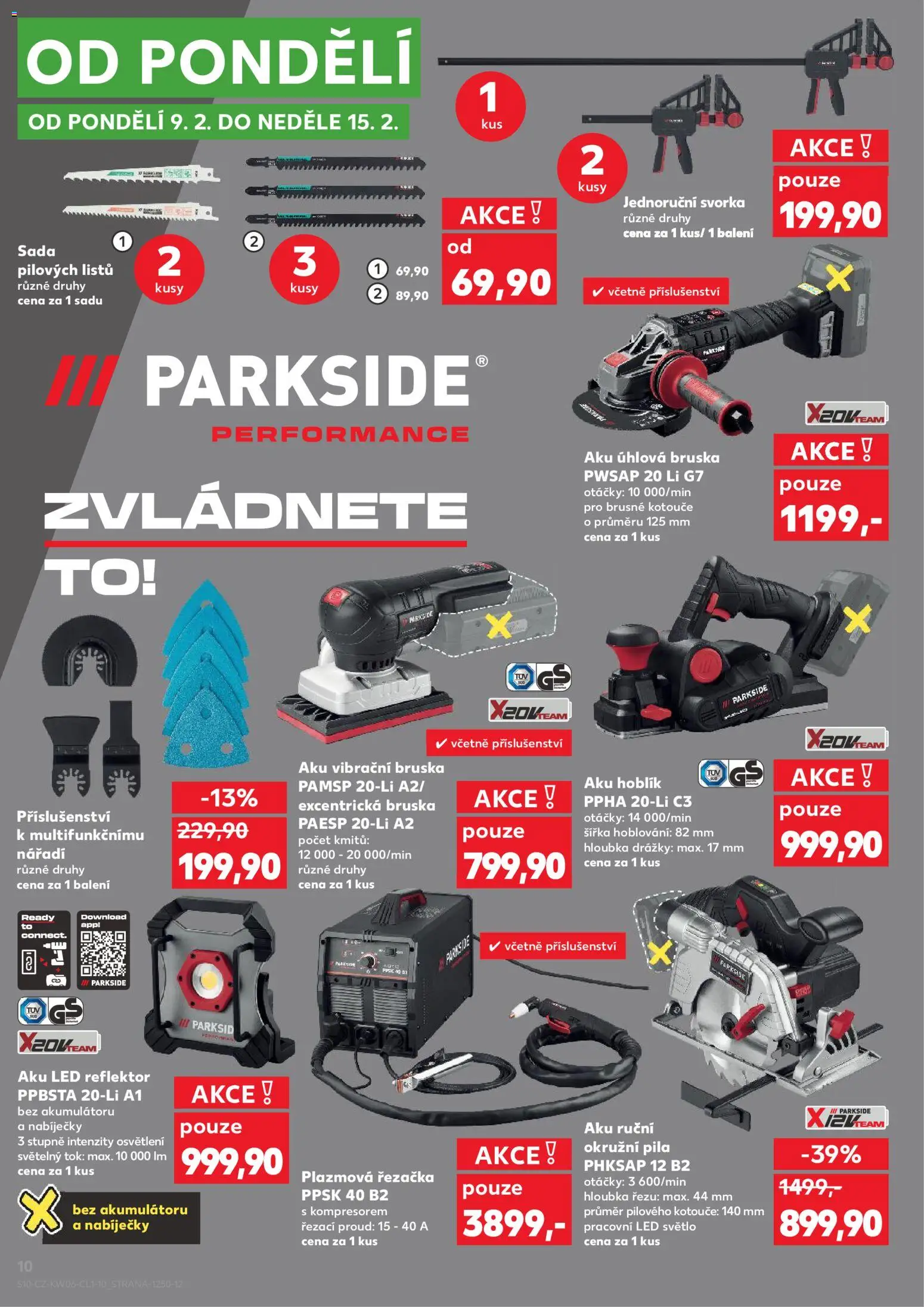 Kaufland leták - Brno od 04.02.2026 | Strana: 10 | Produkty: Bruska, Řezačka, LED reflektor, LED světlo