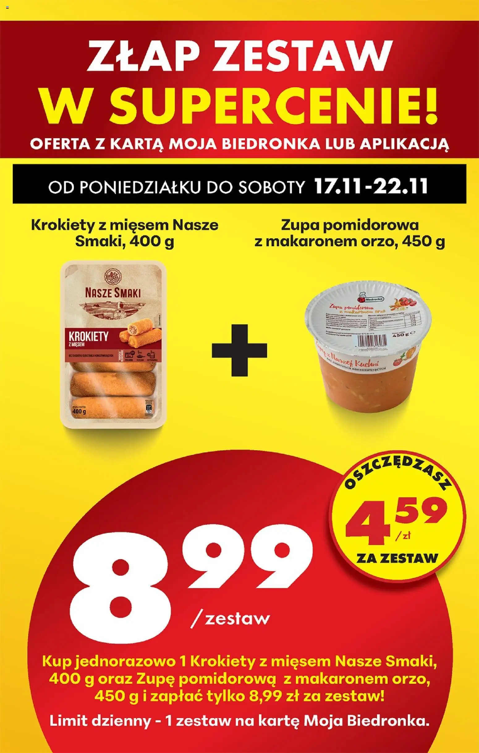 Biedronka gazetka od 17.11.2025 | Strona: 88 | Produkty: Karta, Krokiety, Zupa