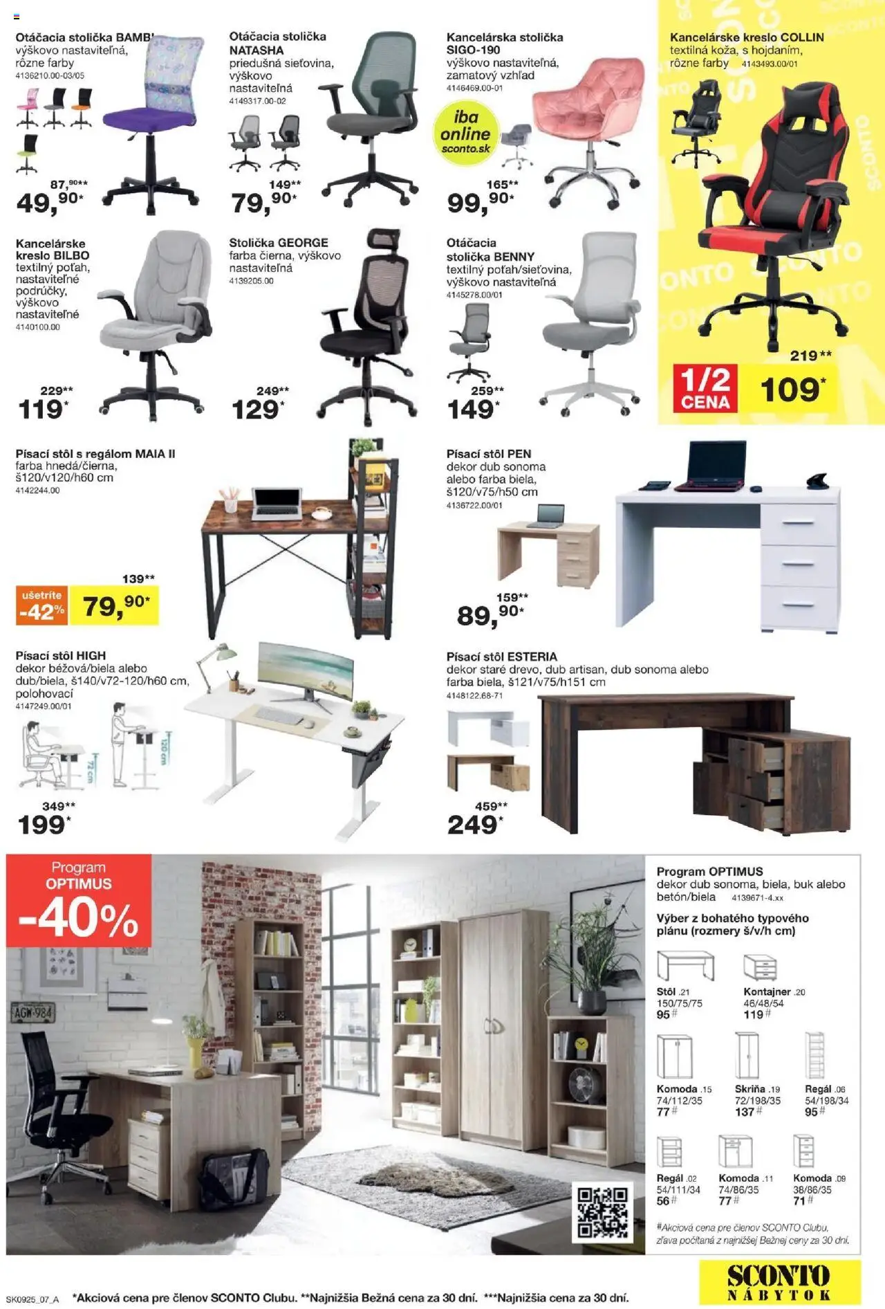 Sconto nábytok leták │ platný od 16.07.2025 | Strana: 7 | Produkty: Nábytok, Kancelárska stolička, Regál, Skriňa