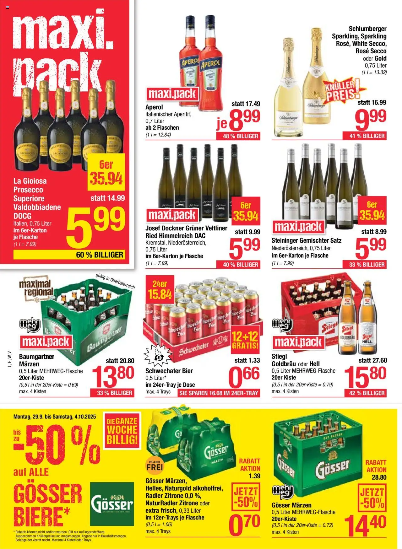 Maximarkt Flugblatt gültig ab 29.09.2025 | Seite: 12 | Produkte: Zitrone, Bier