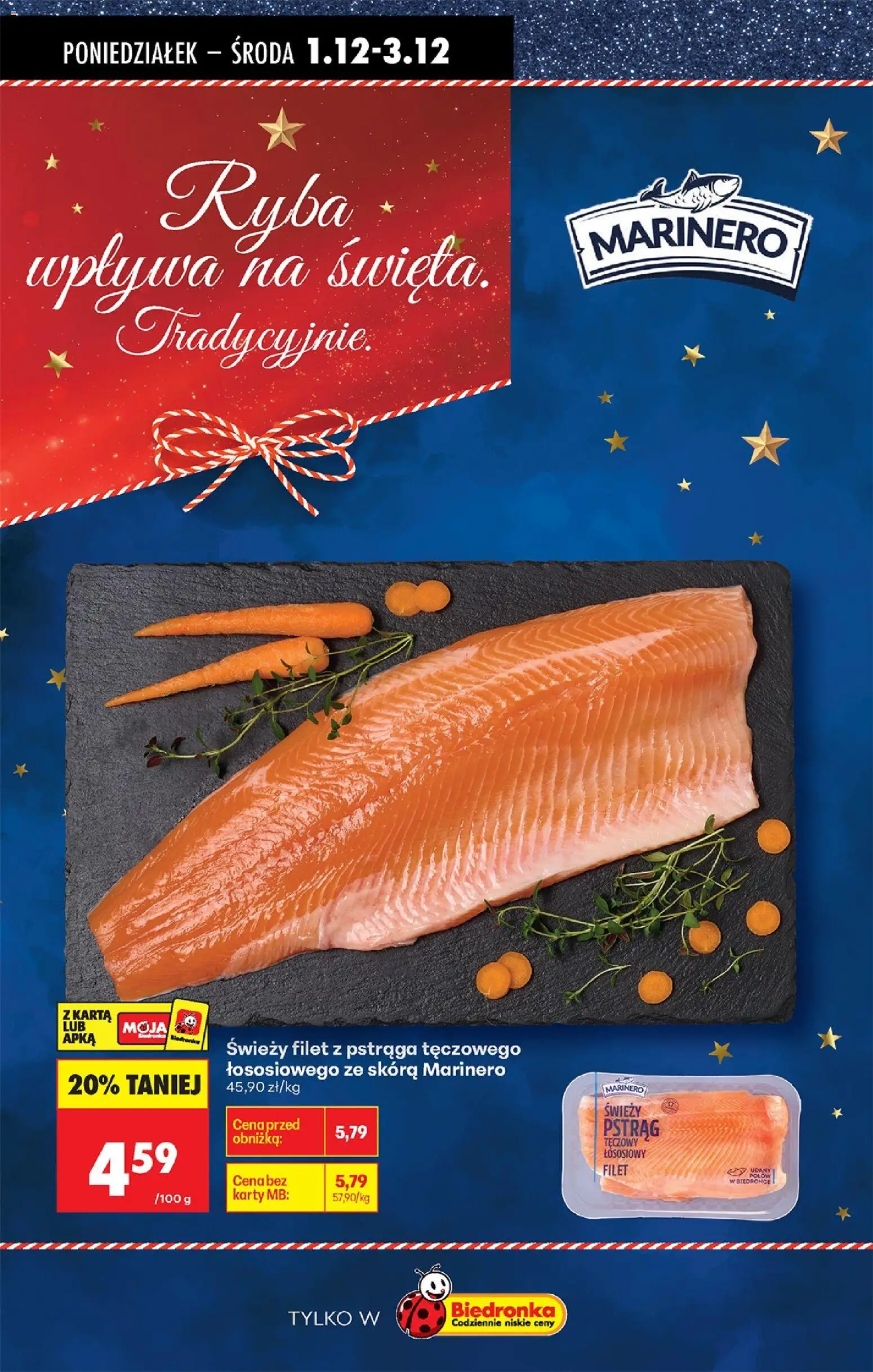 Biedronka gazetka od 01.12.2025 | Strona: 42 | Produkty: Karta, Pstrąg, Ryba