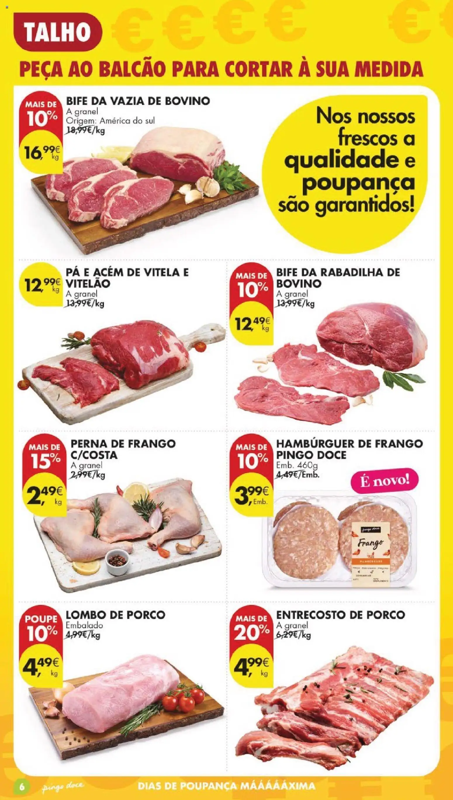 Pingo Doce folheto │ válido de 28.04.2026 | Página: 6 | Produtos: Vitela, Frango, Hambúrguer, Pá