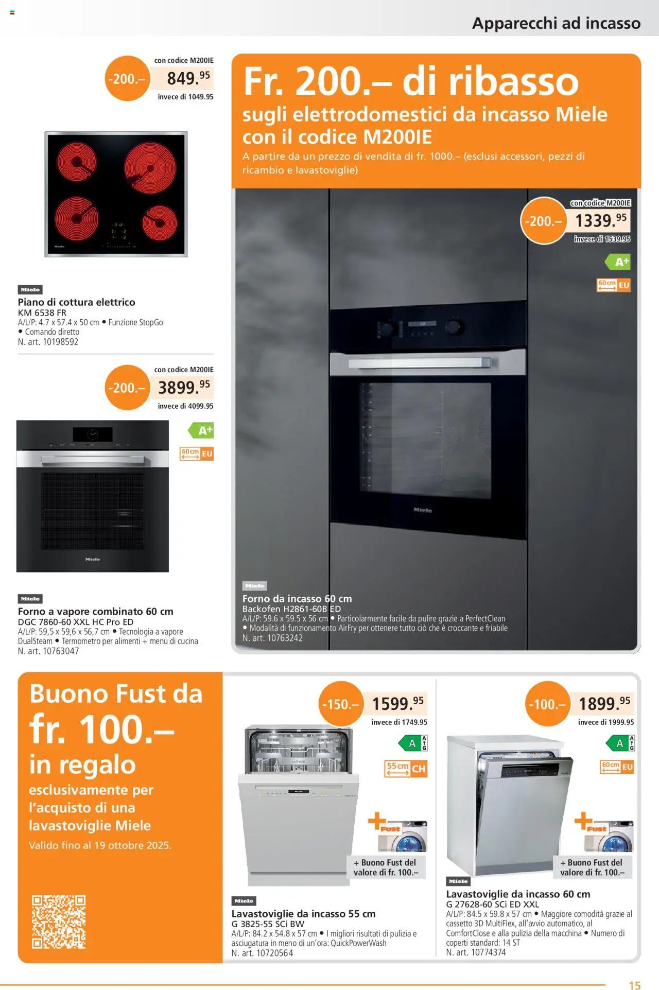 Fust Aktionen IT ab 25.08.2025 | Seite: 15 | Produkte: Backofen, Miele