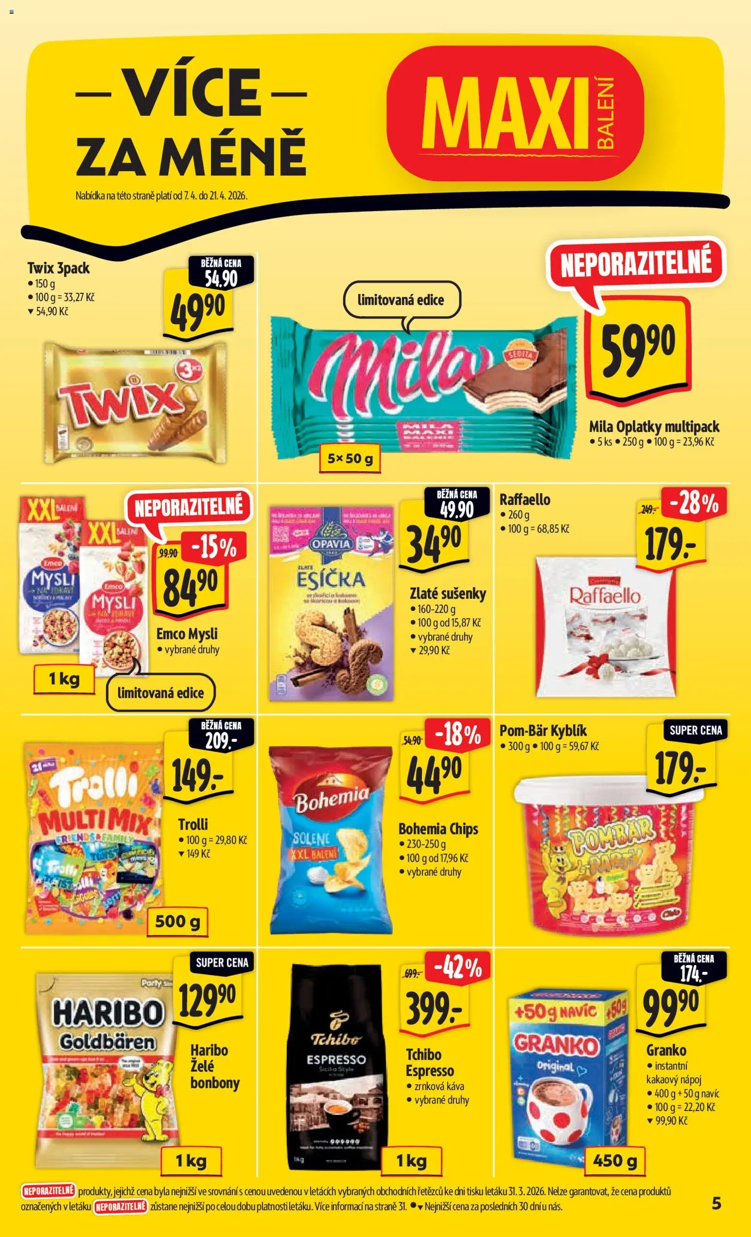 Albert leták - Hypermarket od 07.04.2026 | Strana: 11 | Produkty: Emco Mysli, Mila, Mysli, Sušenky