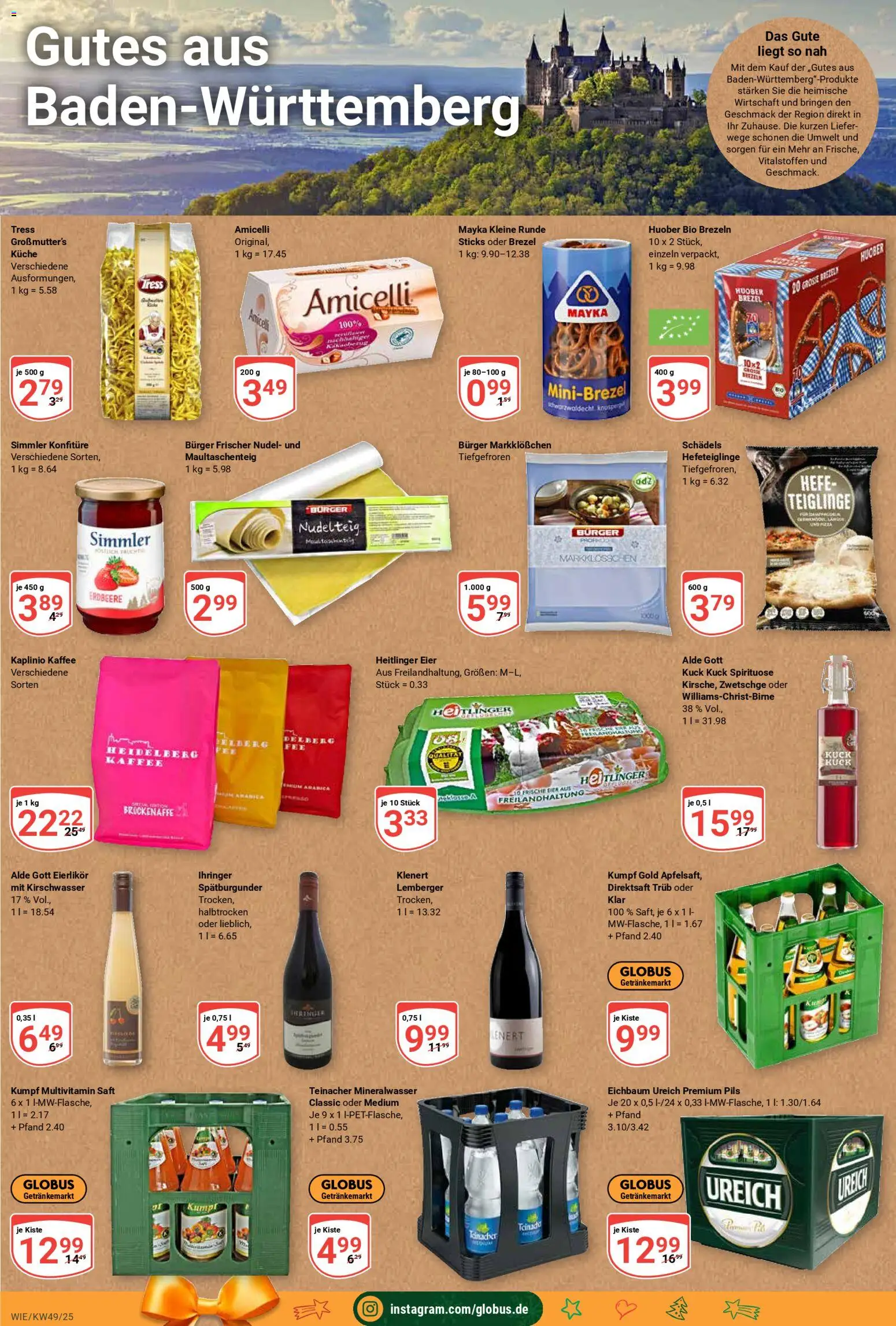 Globus prospekt Waghäusel-Wiesental	 – gültig ab 01.12.2025 | Seite: 18 | Produkte: Kaffee, Pils, Küche, Burger
