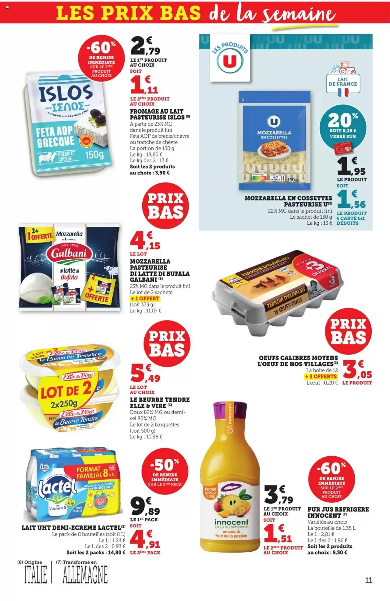  | Page: 11 | Produits: Lait, Beurre, Fromage, Œufs