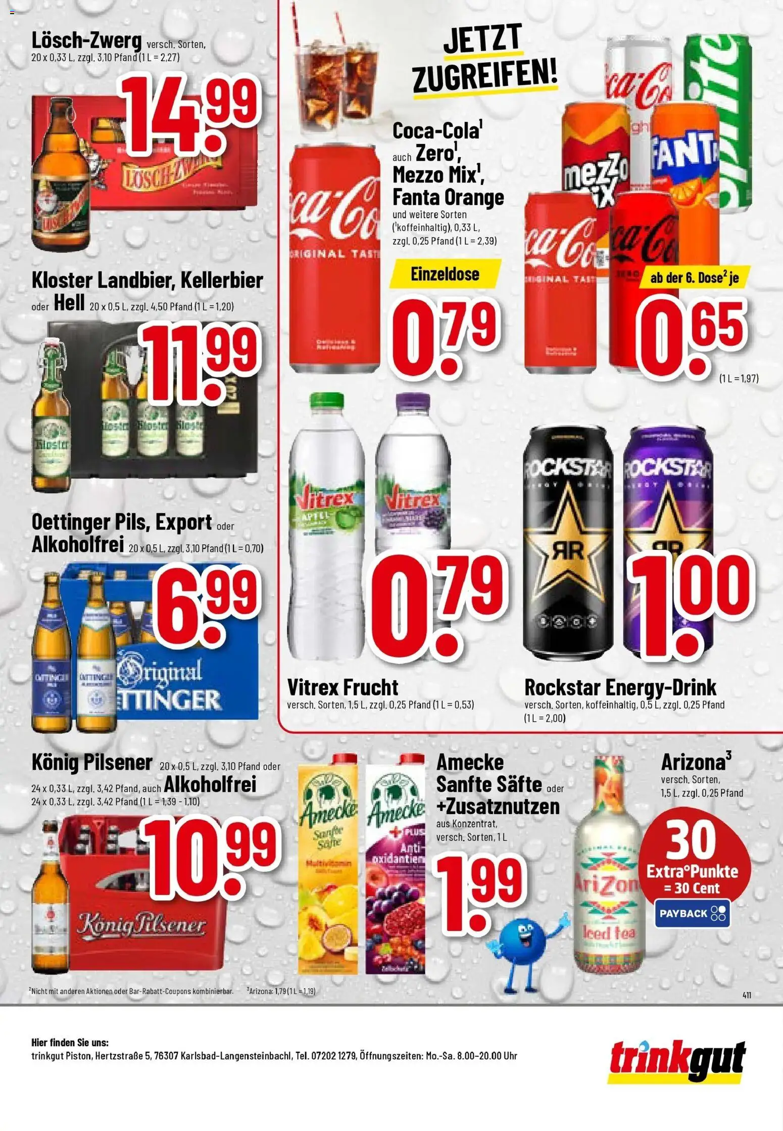 Trinkgut - trinkgut: Wochenangebote – gültig ab 05.01.2026 | Seite: 8 | Produkte: Konig pilsener, Rockstar, Oettinger, Uhr