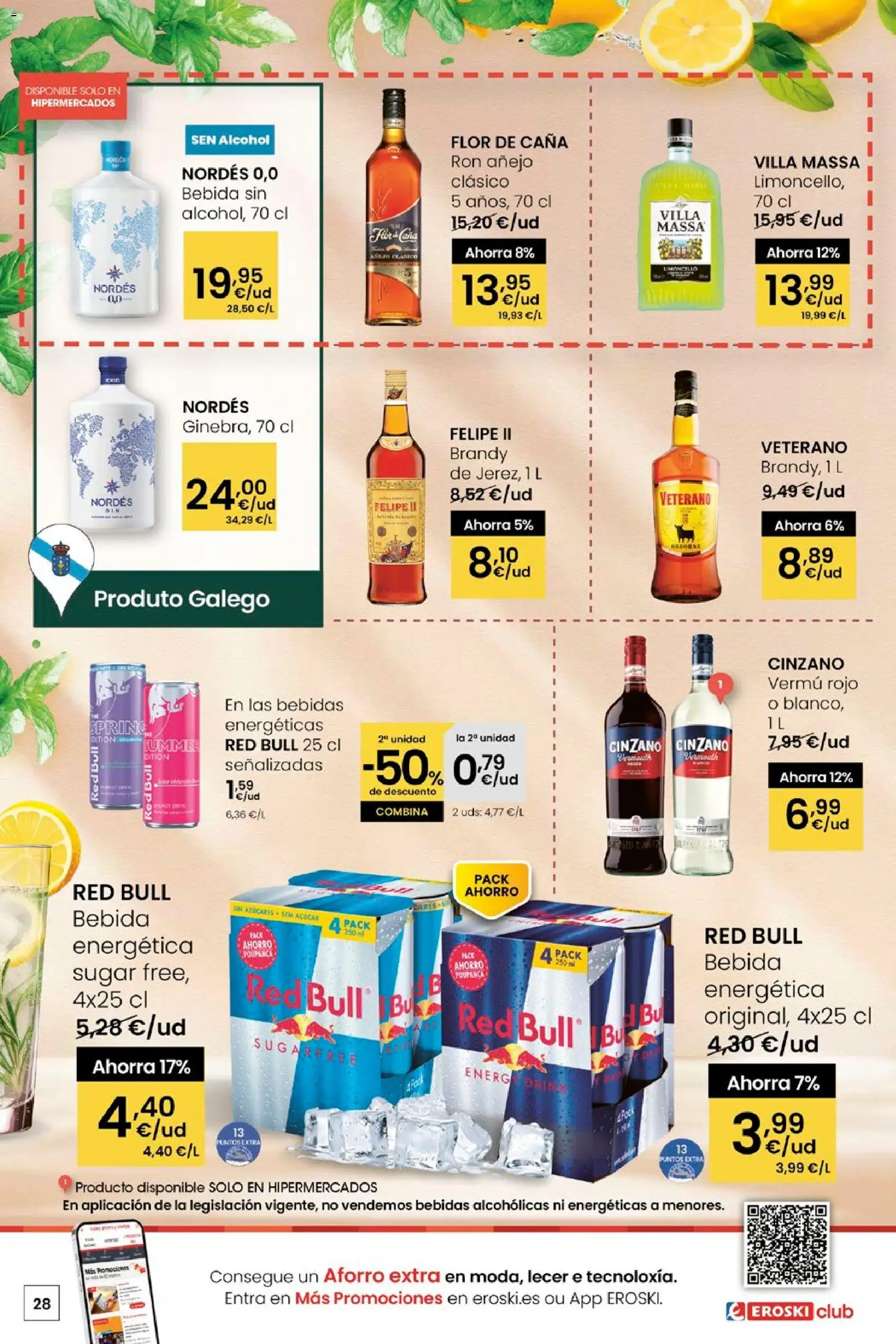 Eroski - Quen ben te quere farache aforrar │ válido desde el 15.01.2026 | Página: 28 | Productos: Ron, Μαύρο πιπέρι