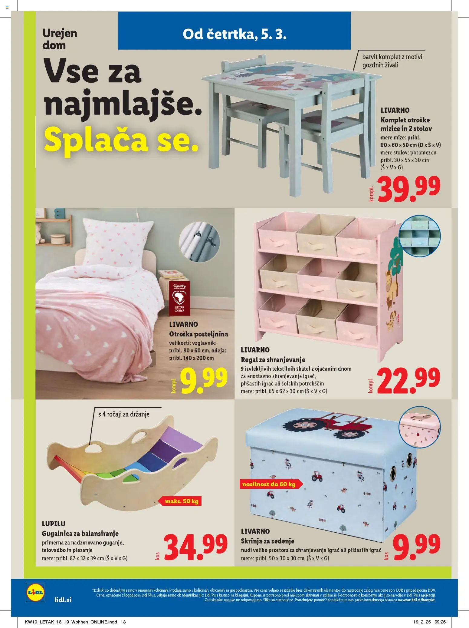 Novi Lidl katalog ponudbe – veljaven od 05.03.2026 | Stran: 44 | Izdelki: Vzglavnik, Odeja, Posteljnina, Regal