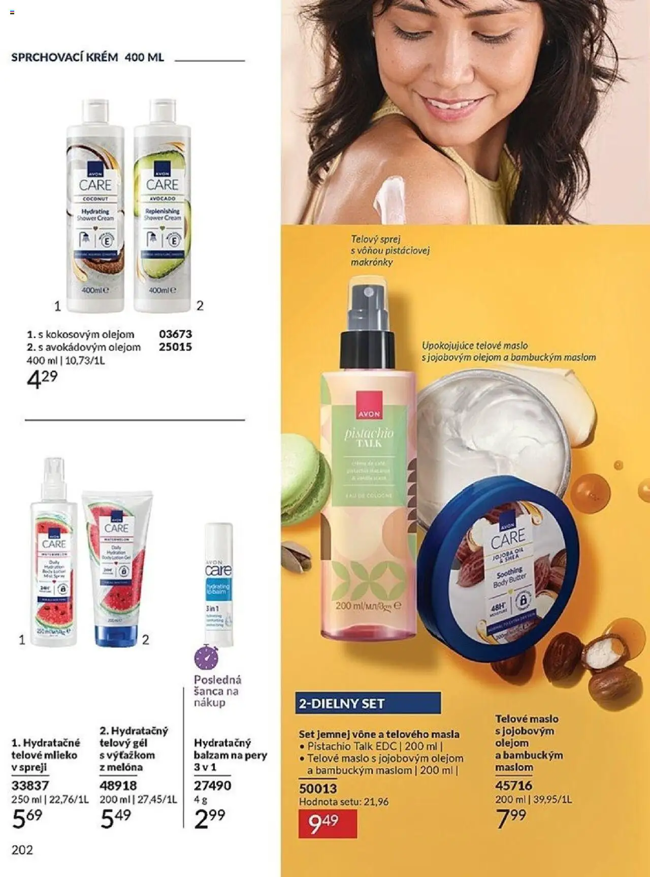 Nové Avon akcie – leták je platný od 01.10.2025 | Strana: 202 | Produkty: Mlieko, Makronky, Telové mlieko, Krém