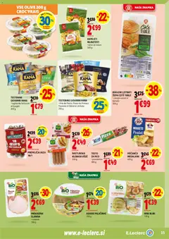 E.leclerc katalog akcije – veljaven od 11.03.2026 | Stran: 15 | Izdelki: Slanina, Pesto, Olive, Jajca