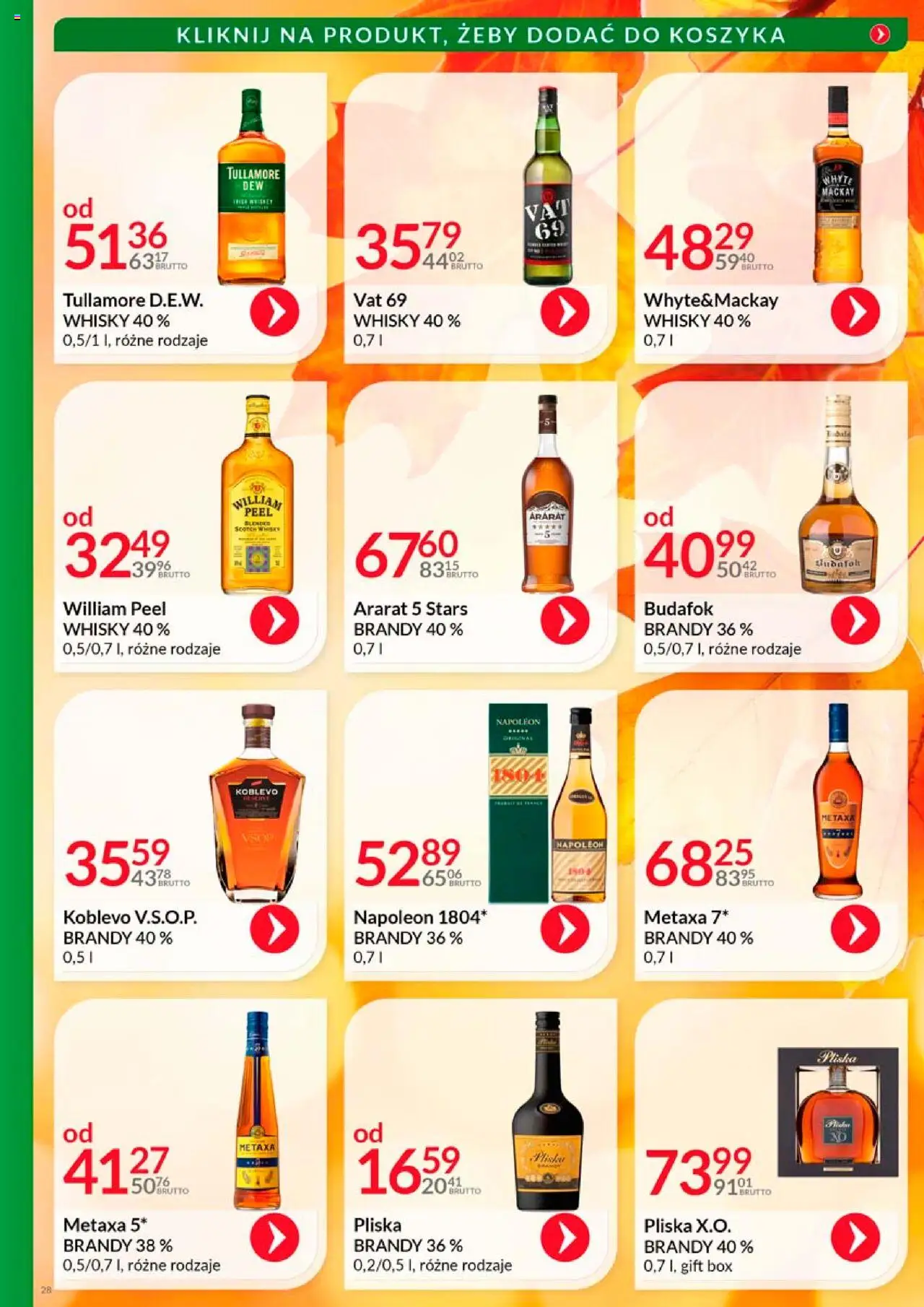 Eurocash Gazetka - Katalog Alkoholowy od 01.10.2025 | Strona: 28 | Produkty: Metaxa, Whisky