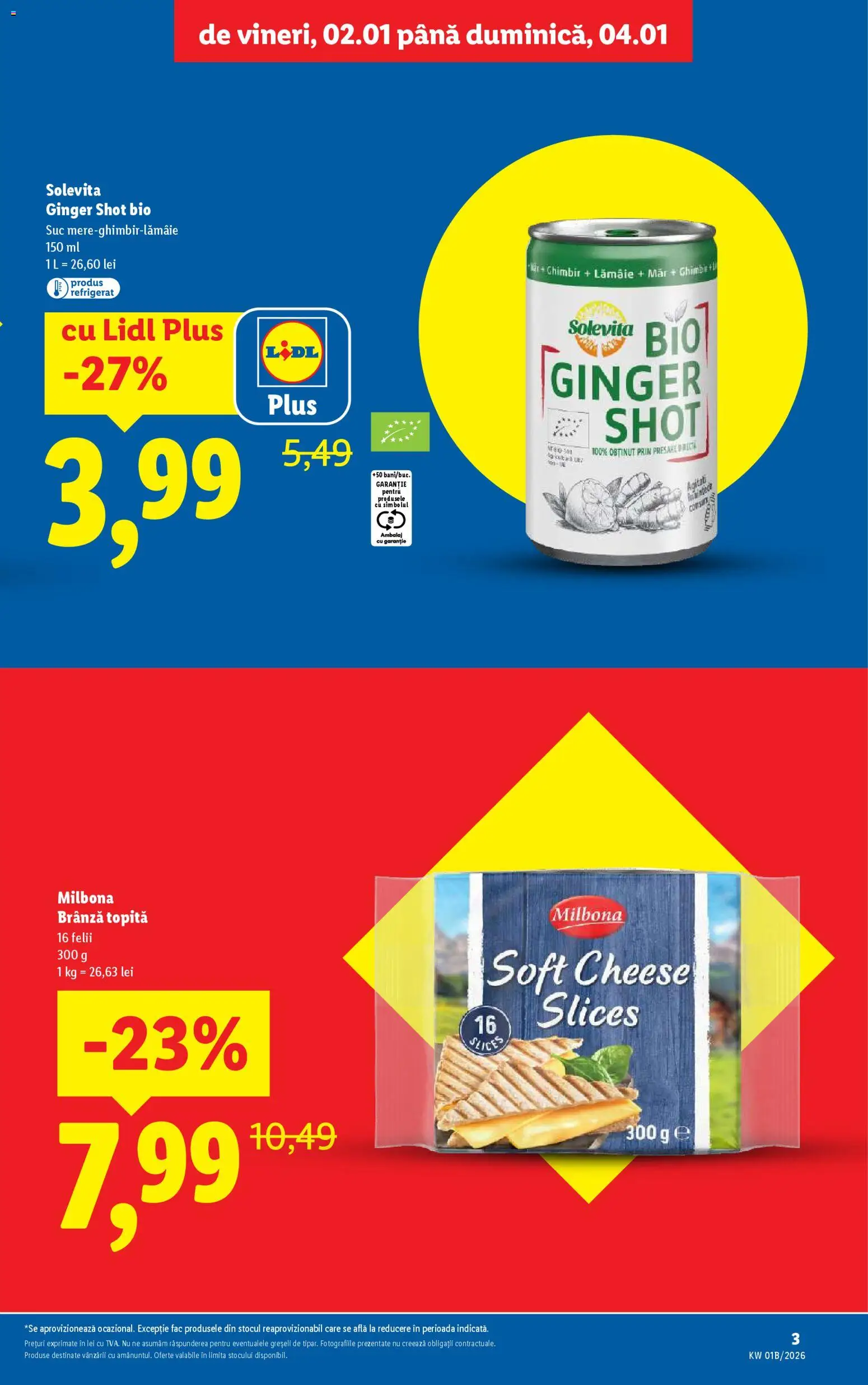 Noul catalog Lidl – valabil de la 02.01.2026 | Pagină: 3 | Produse: Şerit ödül, Brânză, Suc, Lămâie