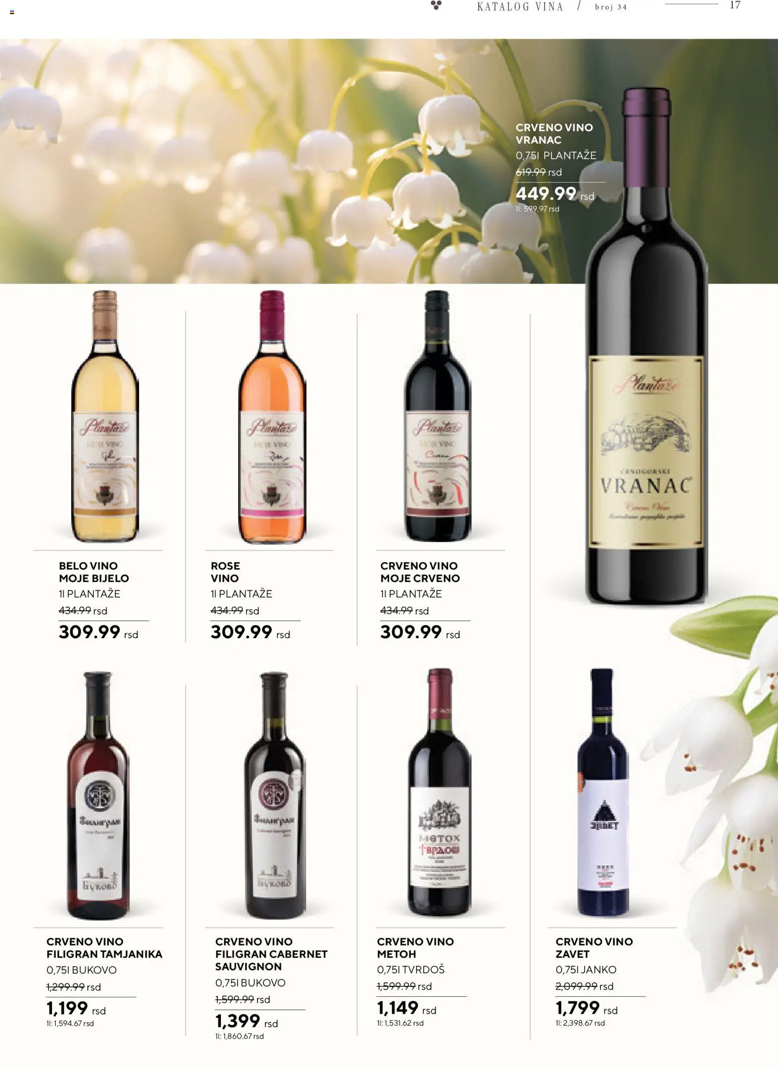 Idea katalog - važi od 09.04.2026 | Strana: 17 | Proizvode: Vranac, Crveno vino, Belo vino, Vino