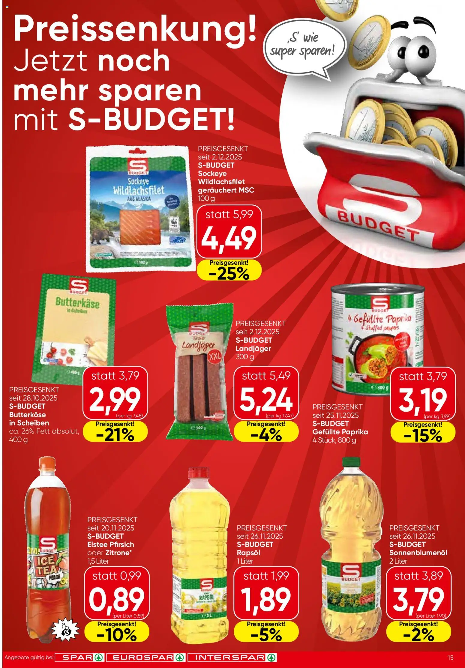 Spar Flublatt - Kärnten gültig ab 11.12.2025 | Seite: 15 | Produkte: Pfirsich