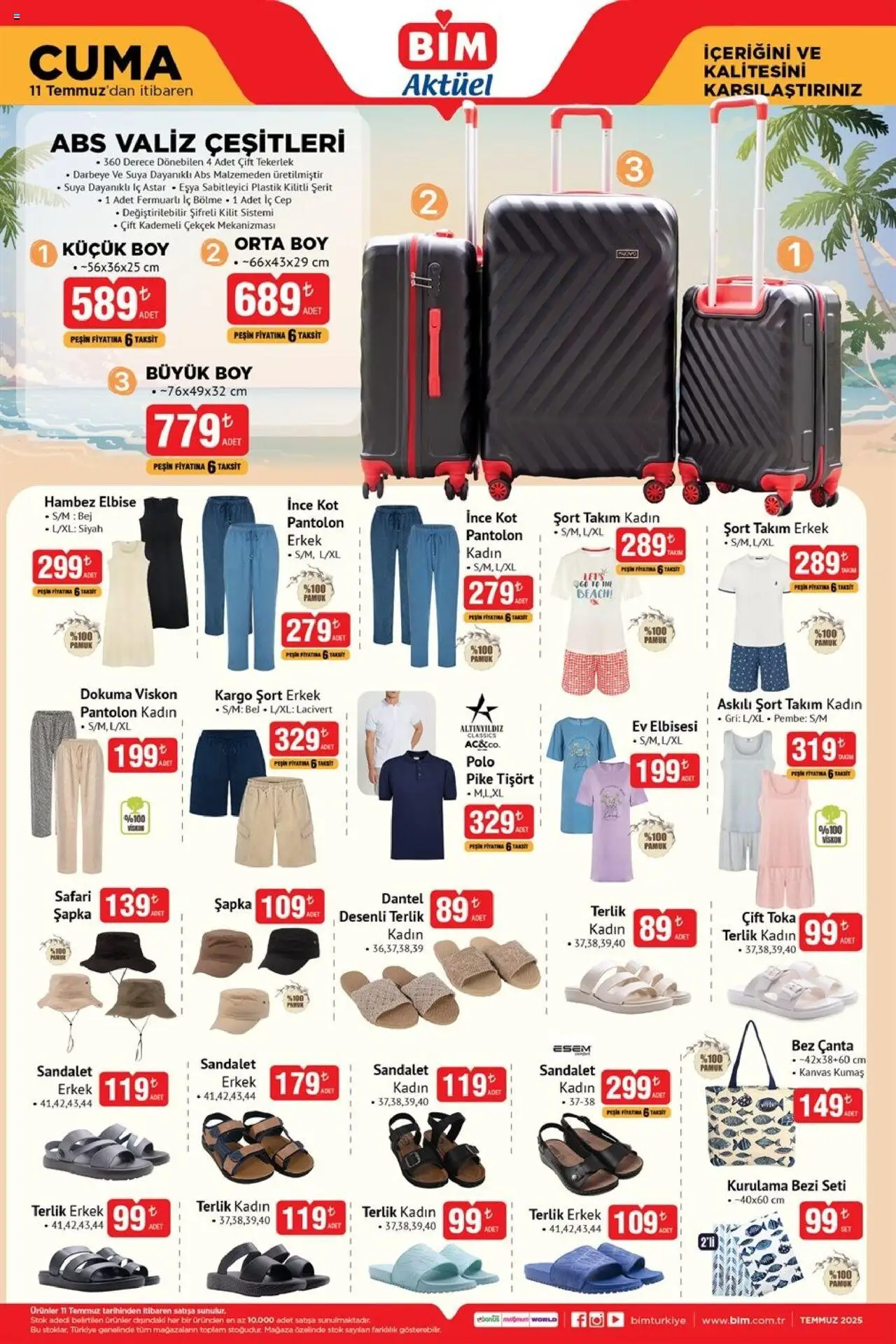 BİM - 11 Temmuz Cuma, Aktüel - 11.07.2025 tarihinden itibaren geçerlidir | Sayfa: 3 | Ürünler: Pantolon, Çanta, Şapka, Pike