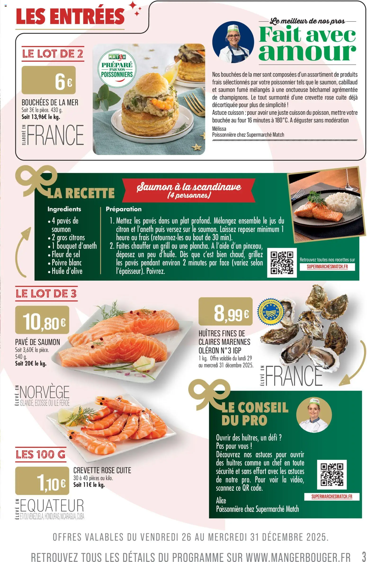 {H1} | Page: 3 | Produits: Citron, Four, Huîtres fines, Huîtres