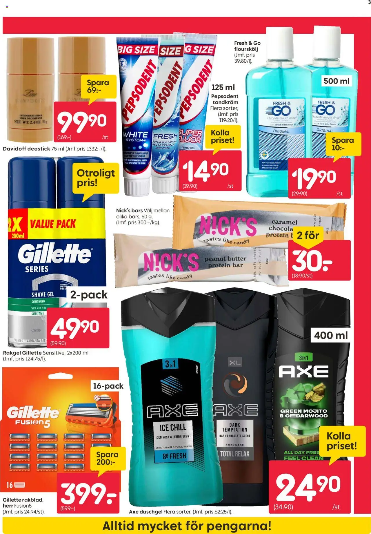 Rusta reklamblad aktuell från 06.10.2025 | Sida: 3 | Produkter: Munskölj, Deodorant, Tandkräm