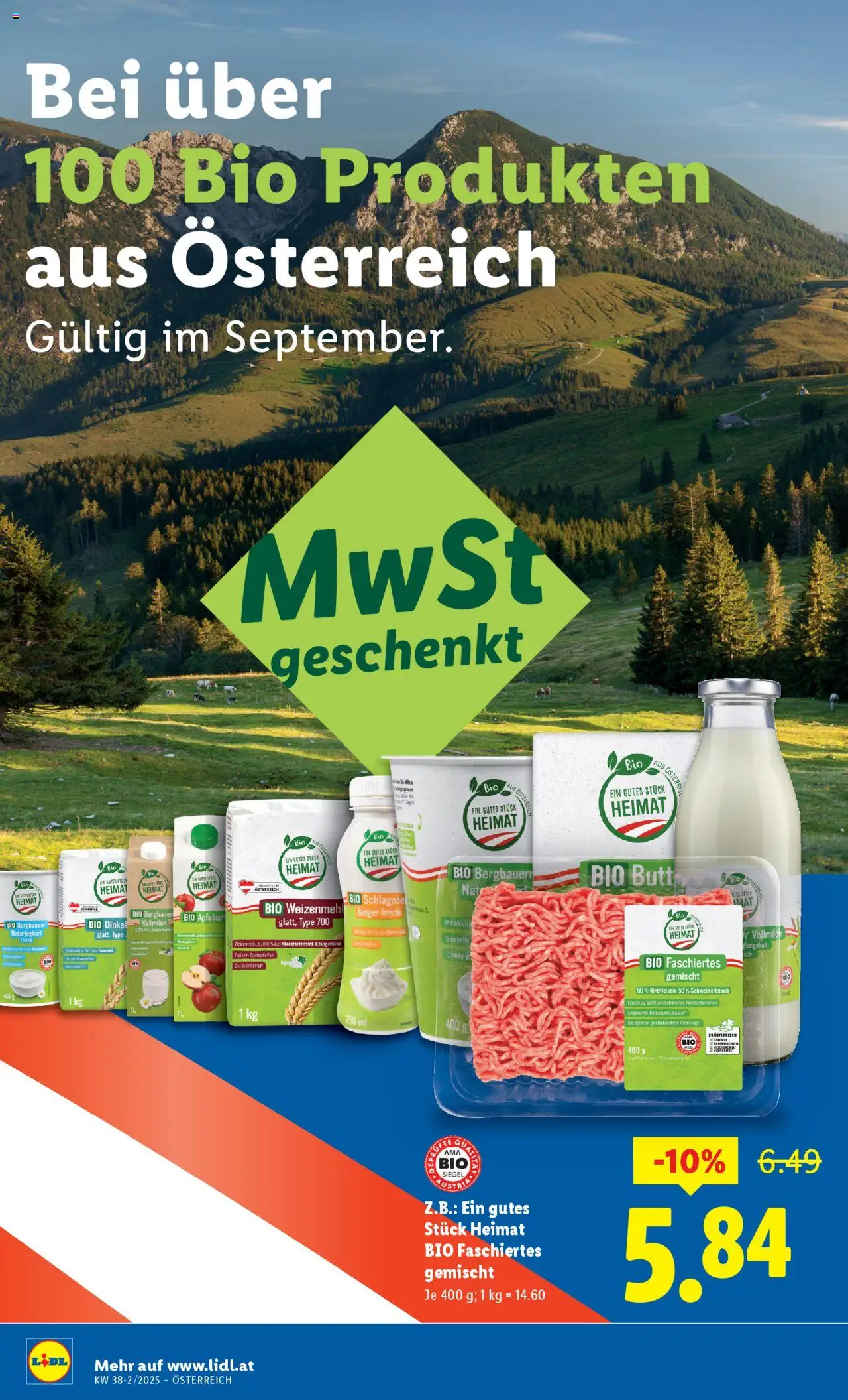 Lidl Flugblatt - Wien, Eisenstadt, Mattersburg gültig ab 18.09.2025 | Seite: 16 | Produkte: Planche de surf, Milch, Schweinefleisch