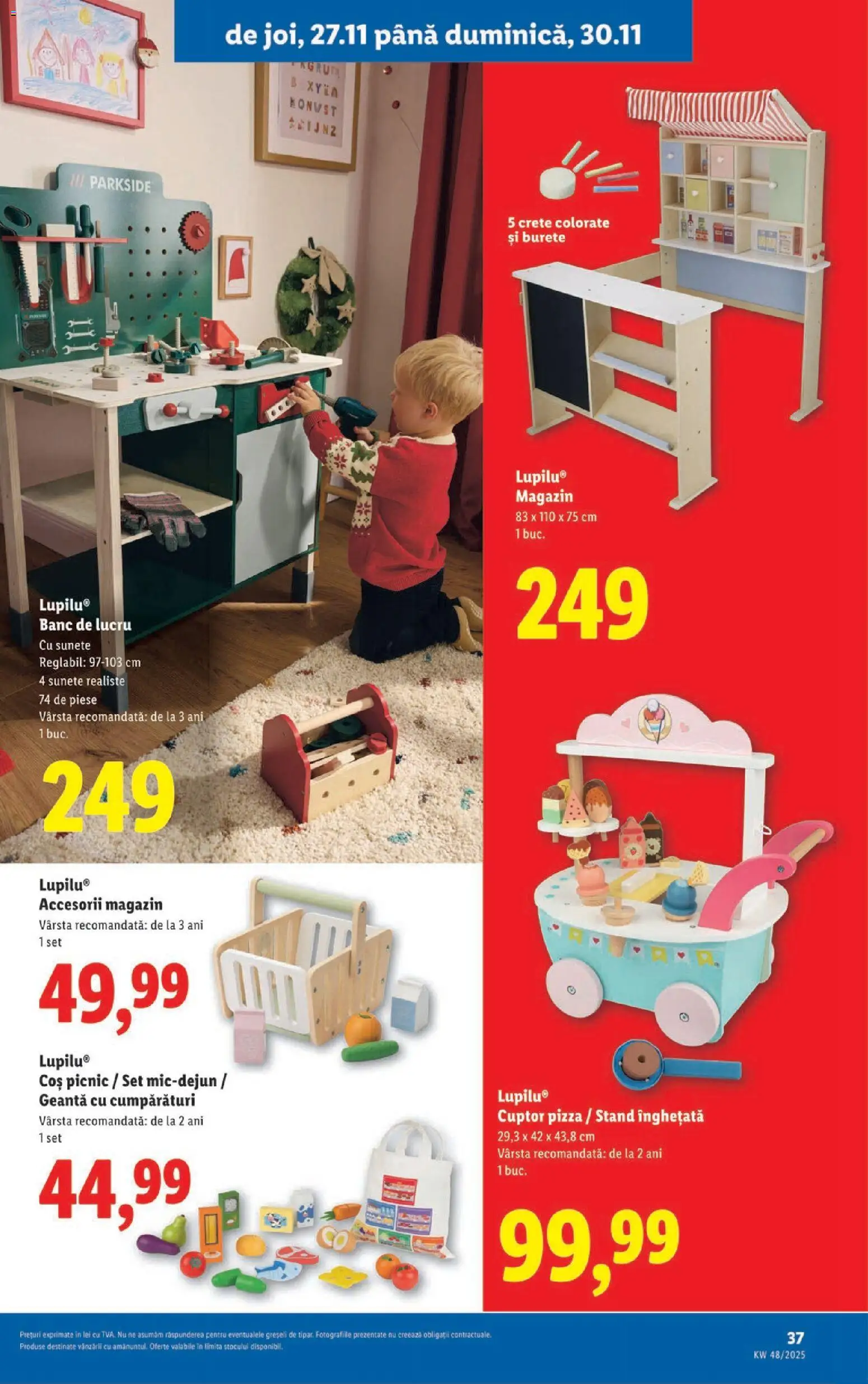 Noul catalog Lidl – valabil de la 24.11.2025 | Pagină: 37 | Produse: Geantă, Cuptor, Pizza, Înghețată