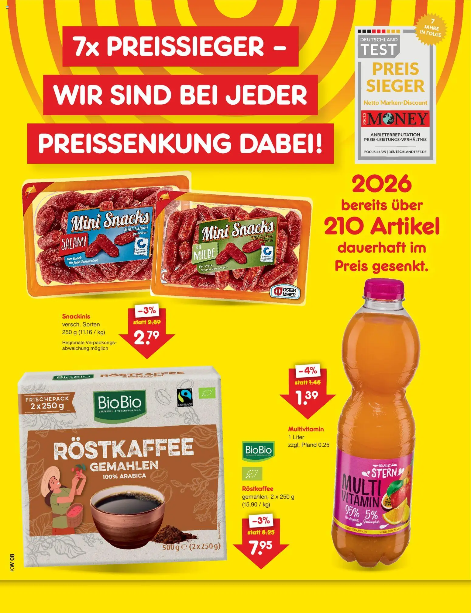 Netto Marken-Discount Preissenkung auf Dauer – gültig ab 20.02.2026 | Seite: 1 | Produkte: Salami