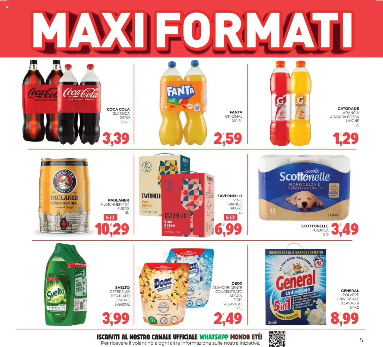 Volantino Eté del 21.10.2025 | Pagina: 5 | Prodotti: Limone, Fanta, Vino rosso, Coca Cola
