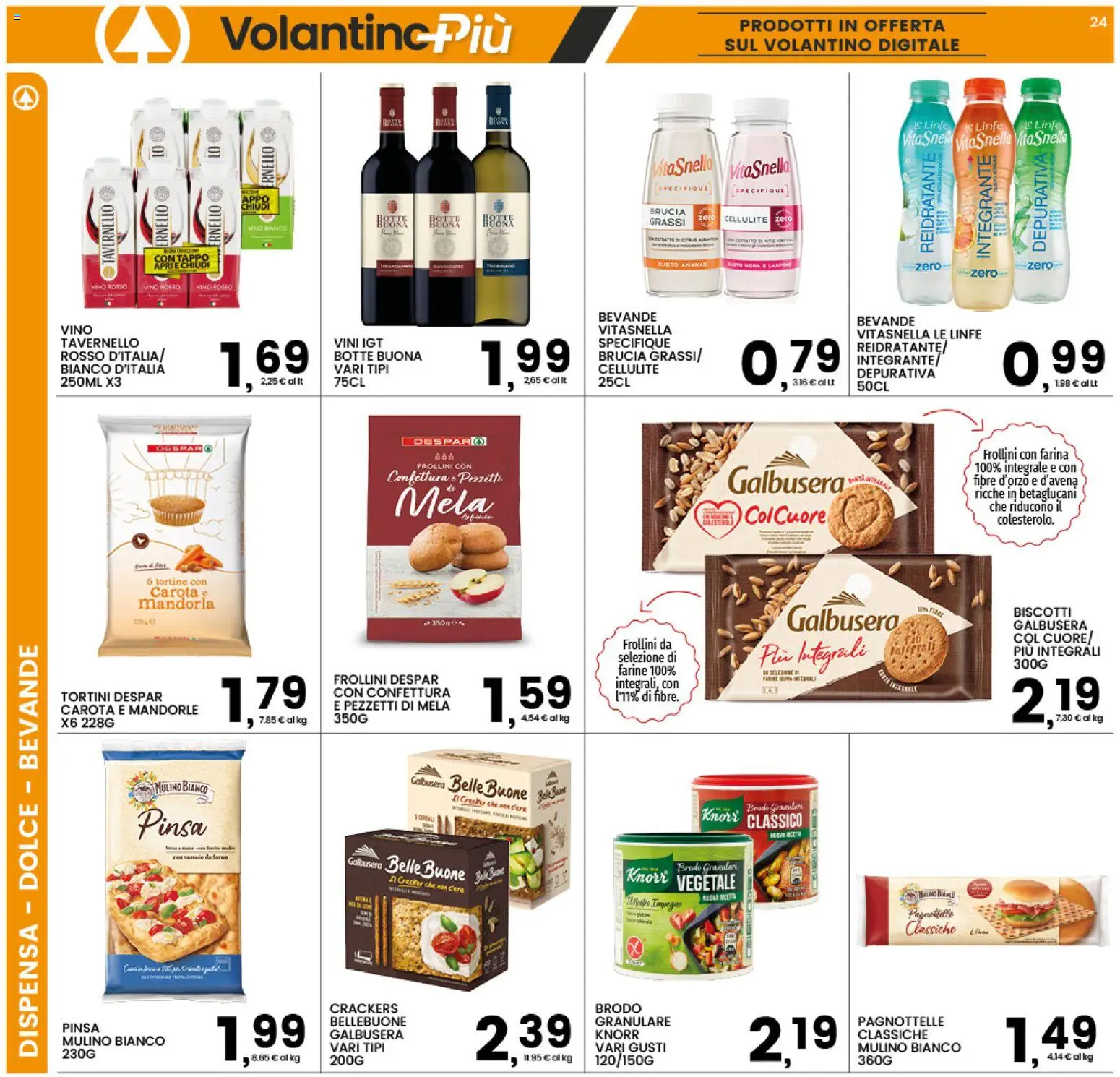 Volantino Interspar del 29.01.2026 | Pagina: 28 | Prodotti: Biscotti, Vino, Farina, Vino rosso