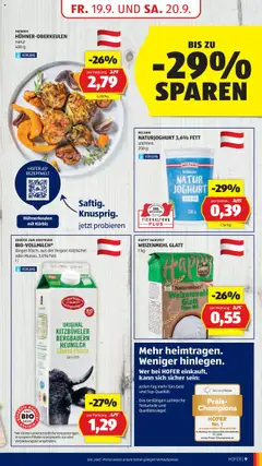 Hofer Flugblatt gültig ab 19.09.2025 | Seite: 11 | Produkte: Kürbis, Joghurt