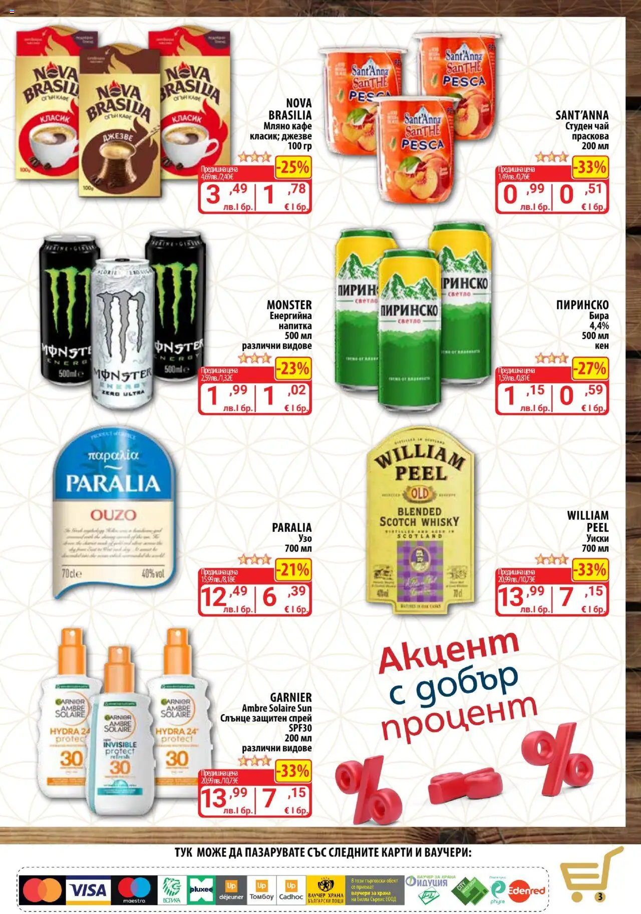  | Страница: 3 | Продукти: Кафе, Бира, Праскова, Напитка