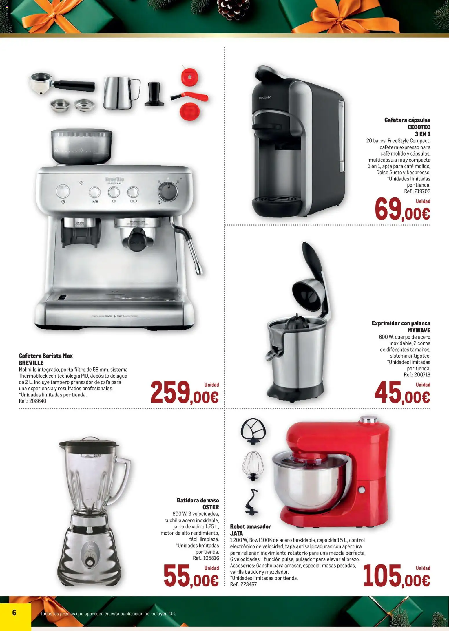 Makro - Ideas Regalos Canarias │ válido desde el 24.11.2025 | Página: 6 | Productos: Café, Café molido, Cafetera, Batidora