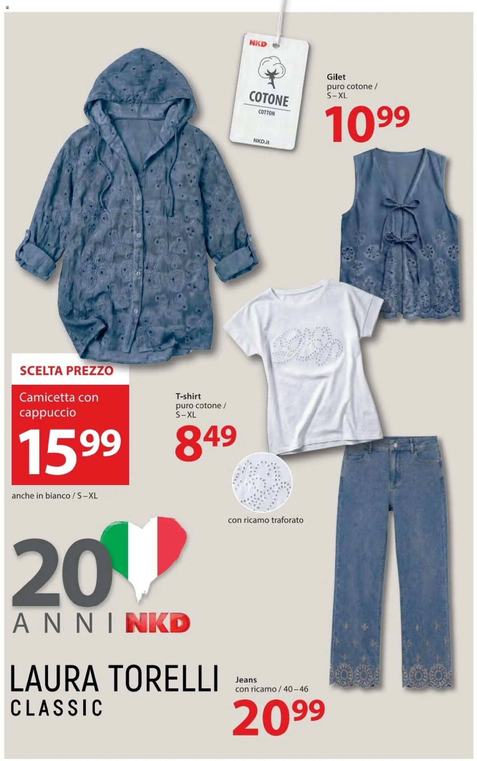 Volantino NKD del 07.05.2026 | Pagina: 2 | Prodotti: Camicetta, Gilet, Jeans, Cappuccio