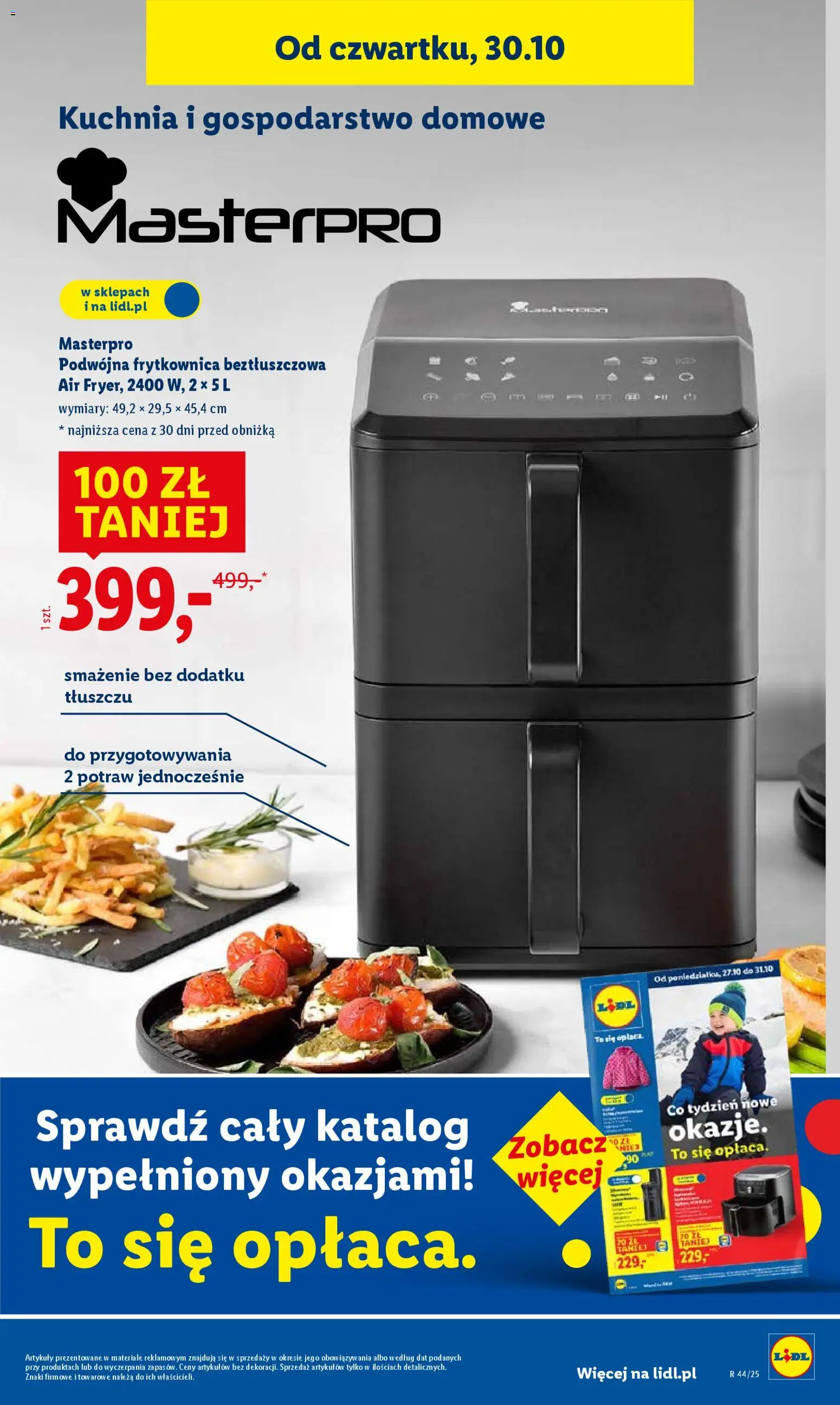 Lidl Gazetka od 30.10.2025 | Strona: 23 | Produkty: Frytkownica, Frytkownica beztłuszczowa