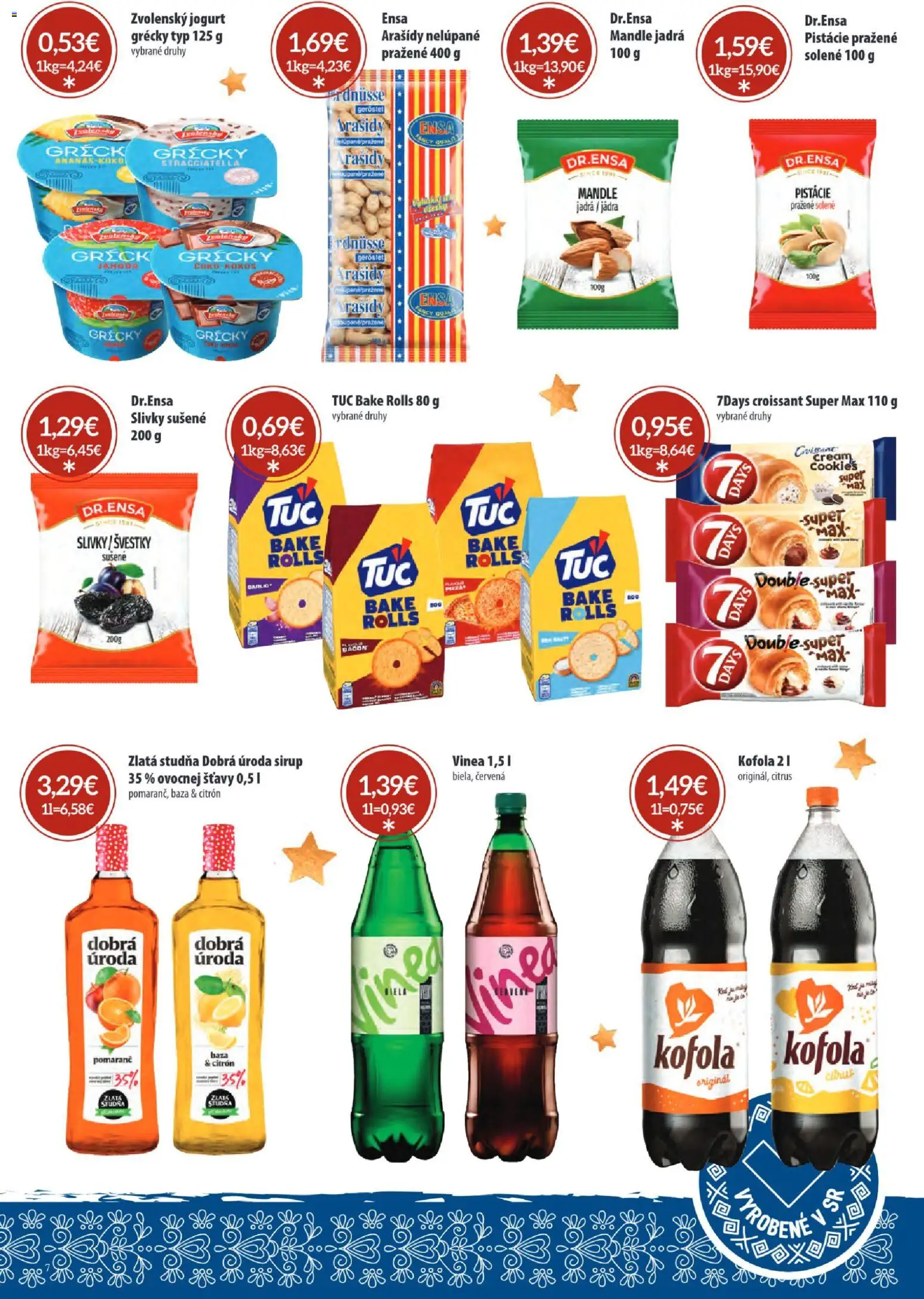 Nové Sintra akcie – leták je platný od 15.12.2025 | Strana: 7 | Produkty: Croissant, Arašidy, Slivky, Vinea