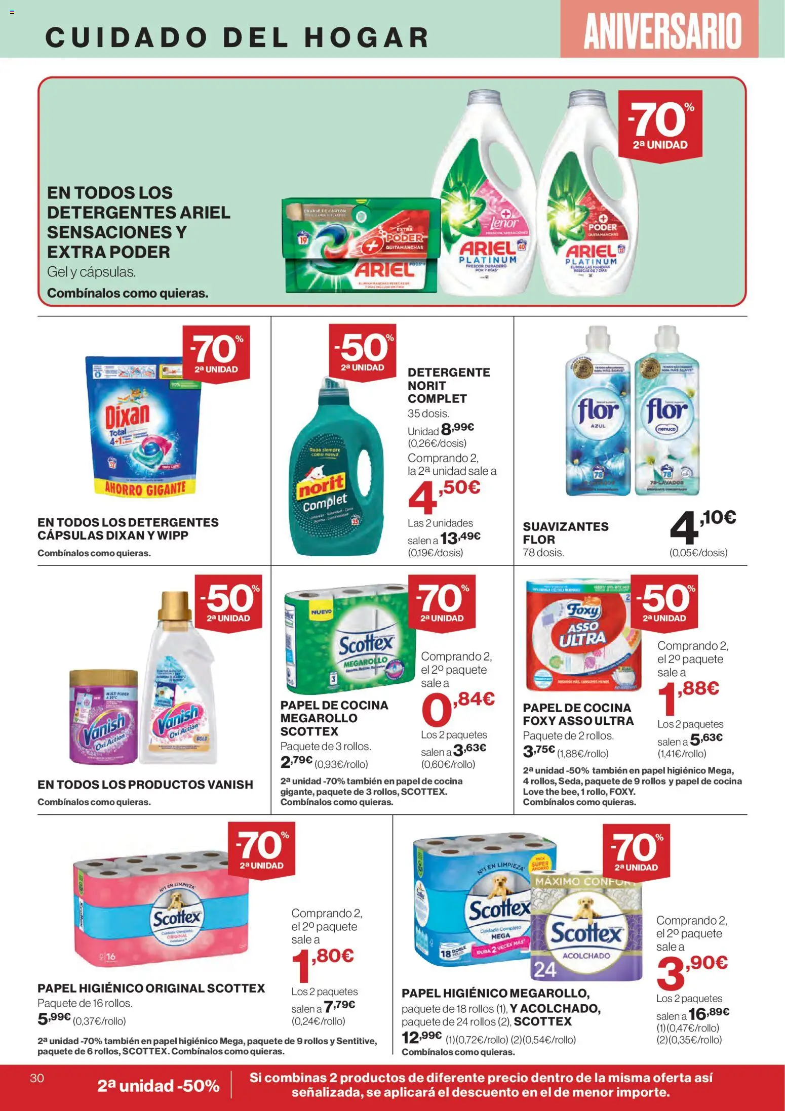 El Corte Inglés ofertas │ válido desde el 06.11.2025 | Página: 40 | Productos: Quitamanchas, Detergente, Papel higienico, Cocina
