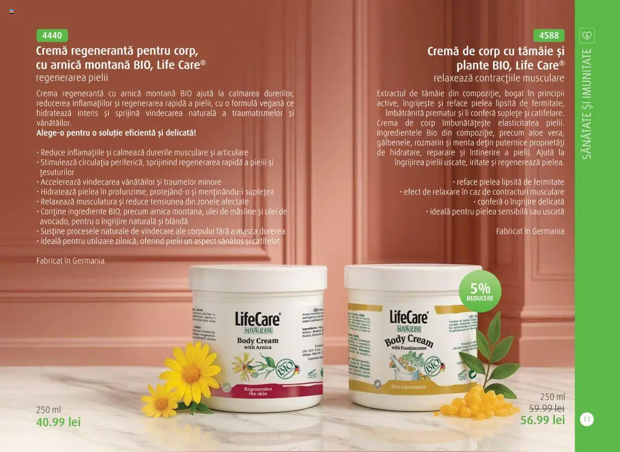Noul catalog Life Care – valabil de la 01.10.2025 | Pagină: 13 | Produse: Şerit ödül, Cremă regenerantă, Ulei, Cremă de corp