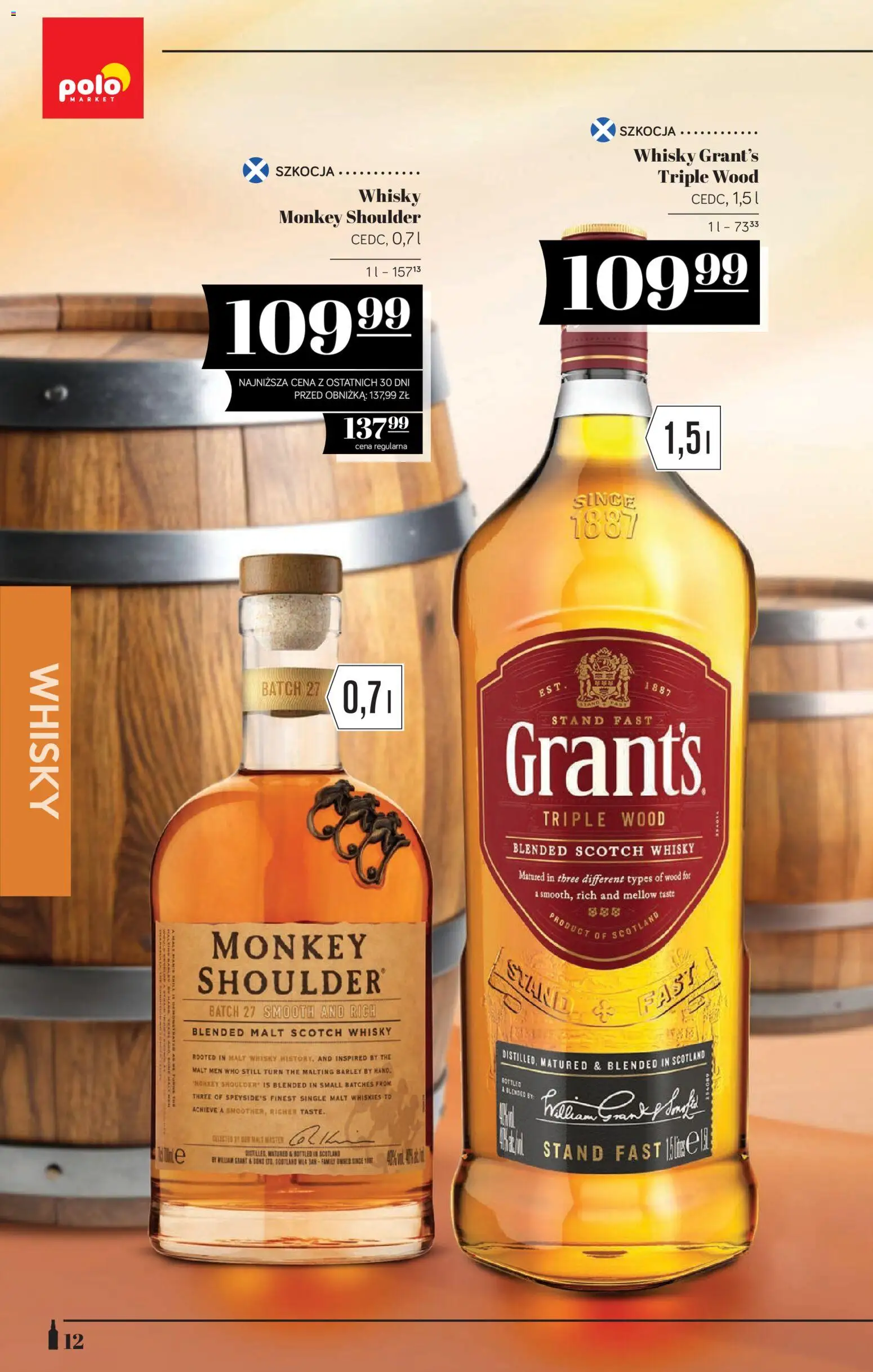POLOmarket katalog - Alkoholi od 05.03.2026 | Strona: 12 | Produkty: Grant's, Monkey shoulder, Whisky