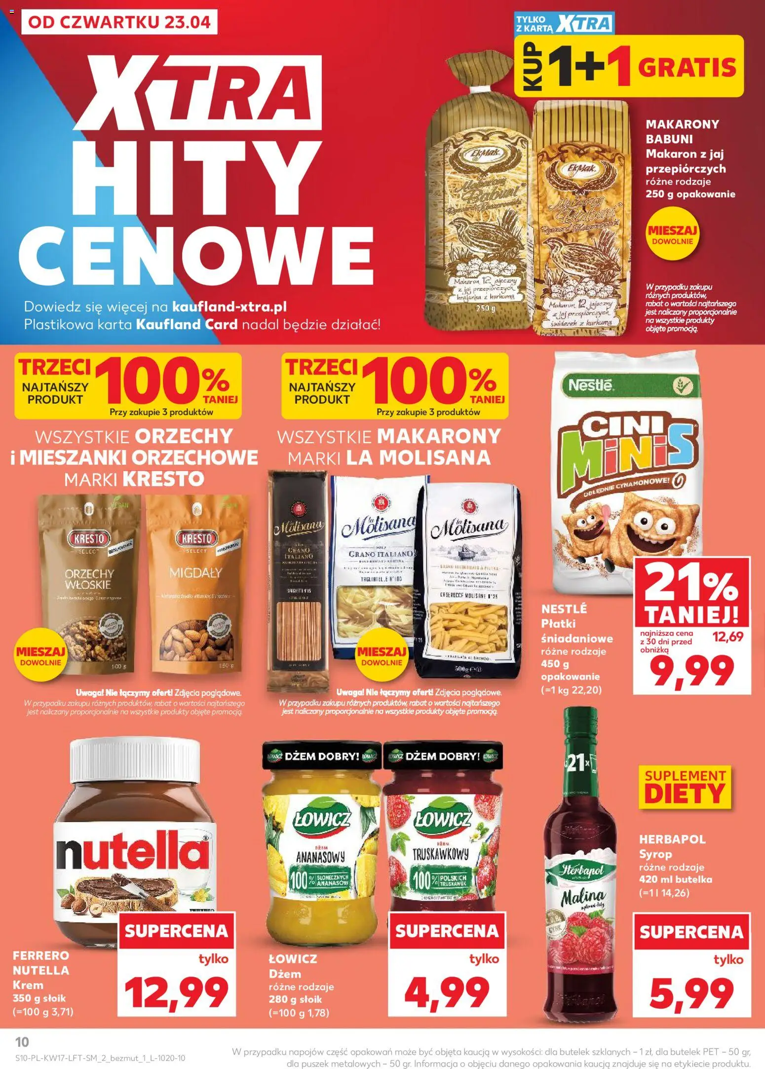 Kaufland gazetka od 23.04.2026 | Strona: 10 | Produkty: Karta, Malina, Nutella, Dżem