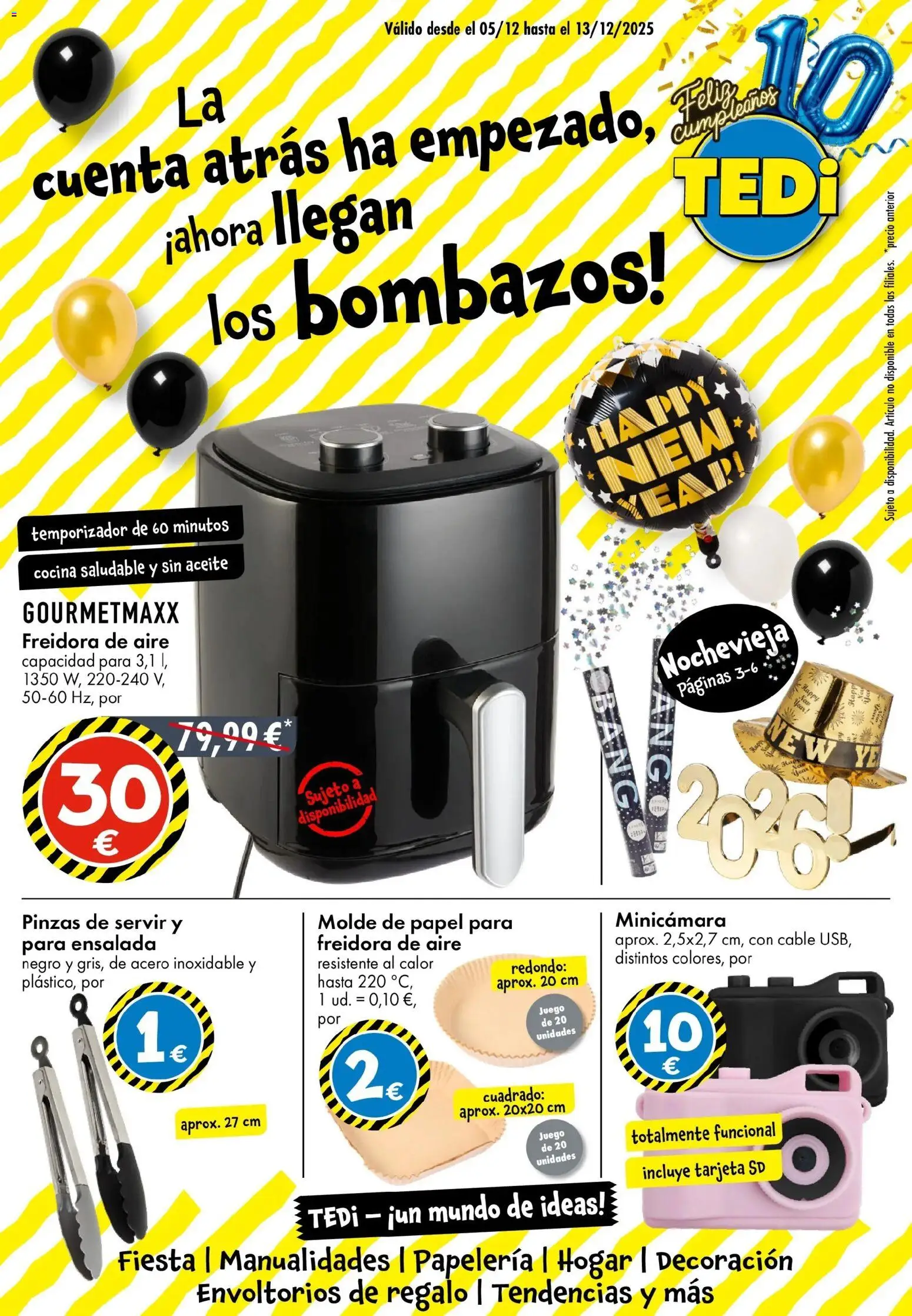TEDi - folleto │ válido desde el 04.12.2025 | Página: 1 | Productos: Ensalada, Cable, Cocina, Freidora