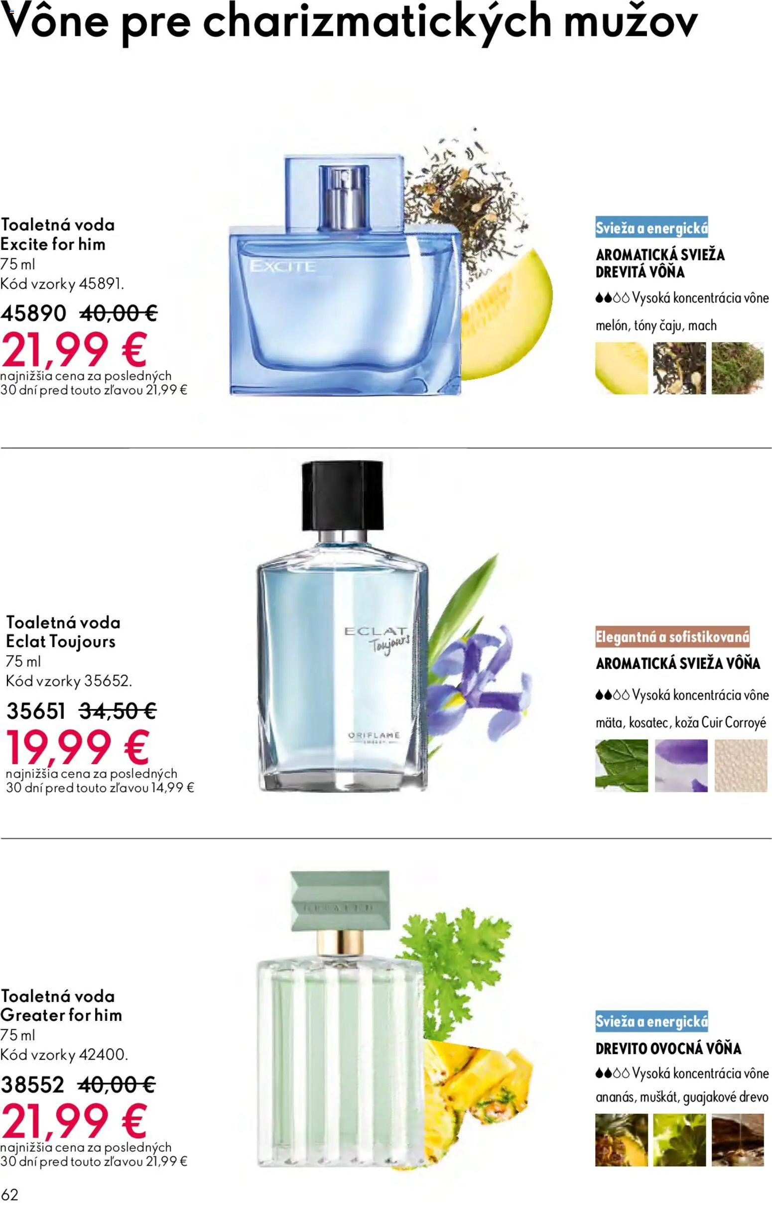 Nové Oriflame akcie – leták je platný od 06.05.2026 | Strana: 62 | Produkty: Toaletná voda, Voda