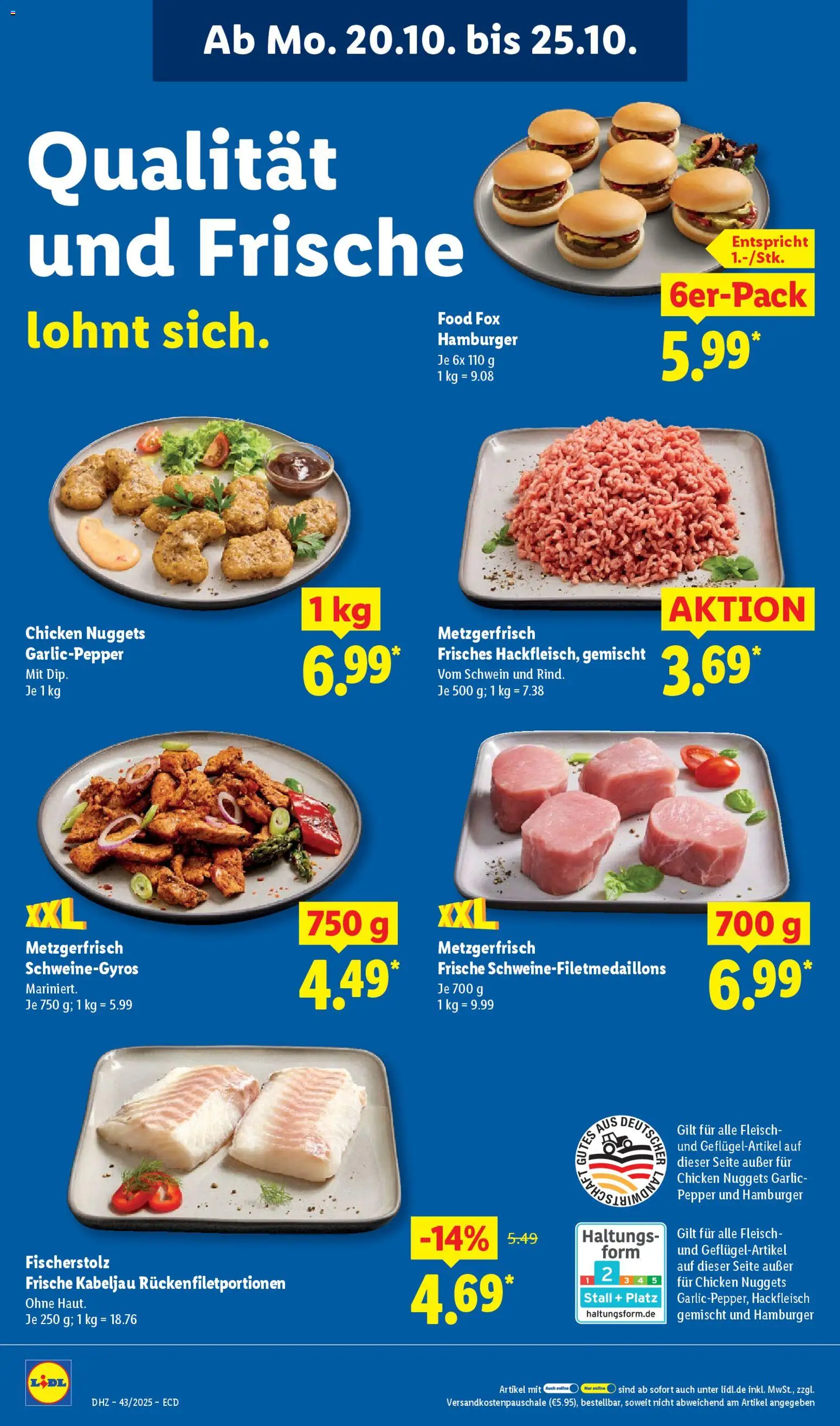 Lidl - Prospekt – gültig ab 20.10.2025 | Seite: 10 | Produkte: Fleisch, Hackfleisch