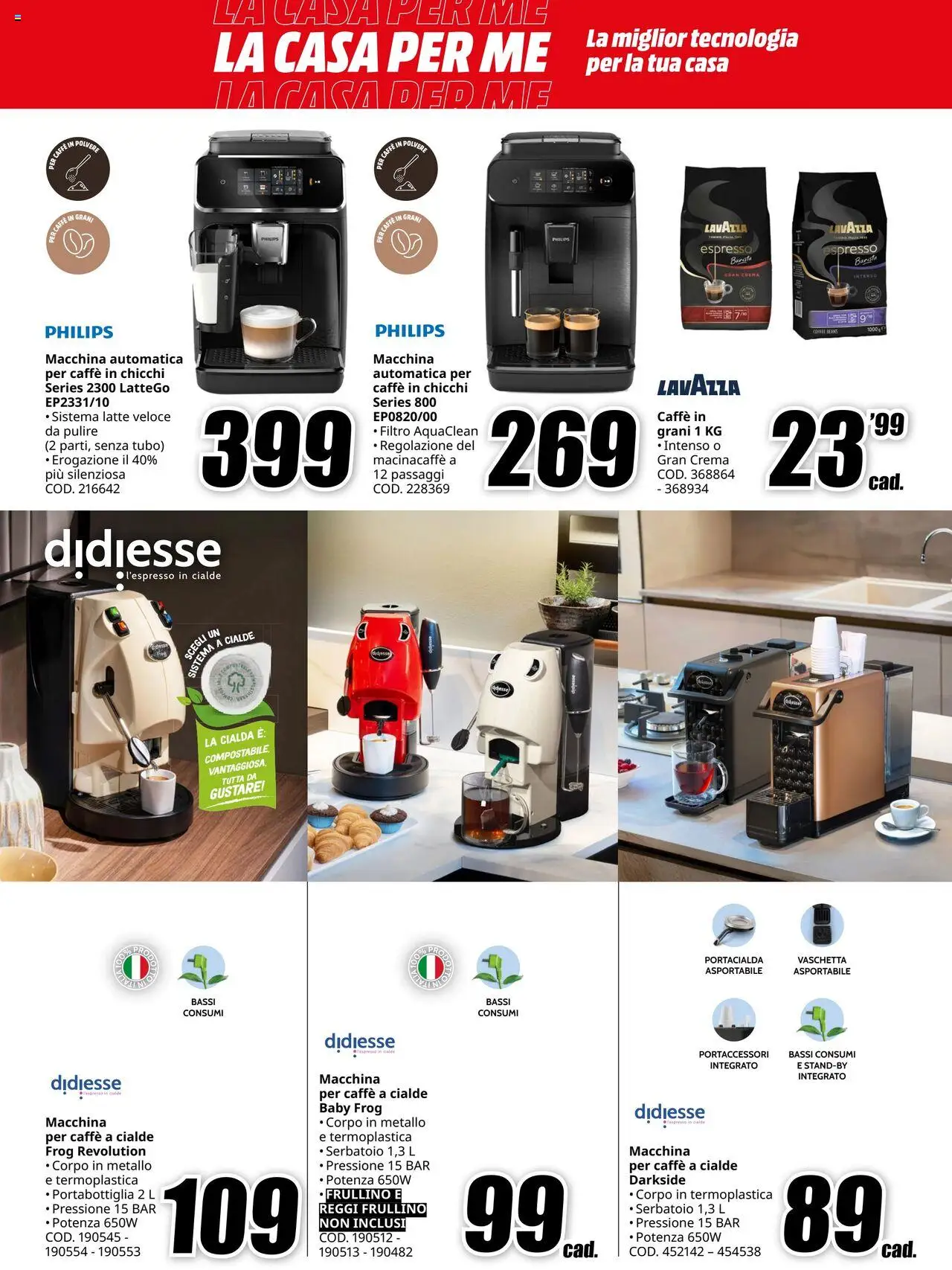 Volantino Media World del 04.09.2025 | Pagina: 22 | Prodotti: Caffè, Latte, Tubo, Lavazza