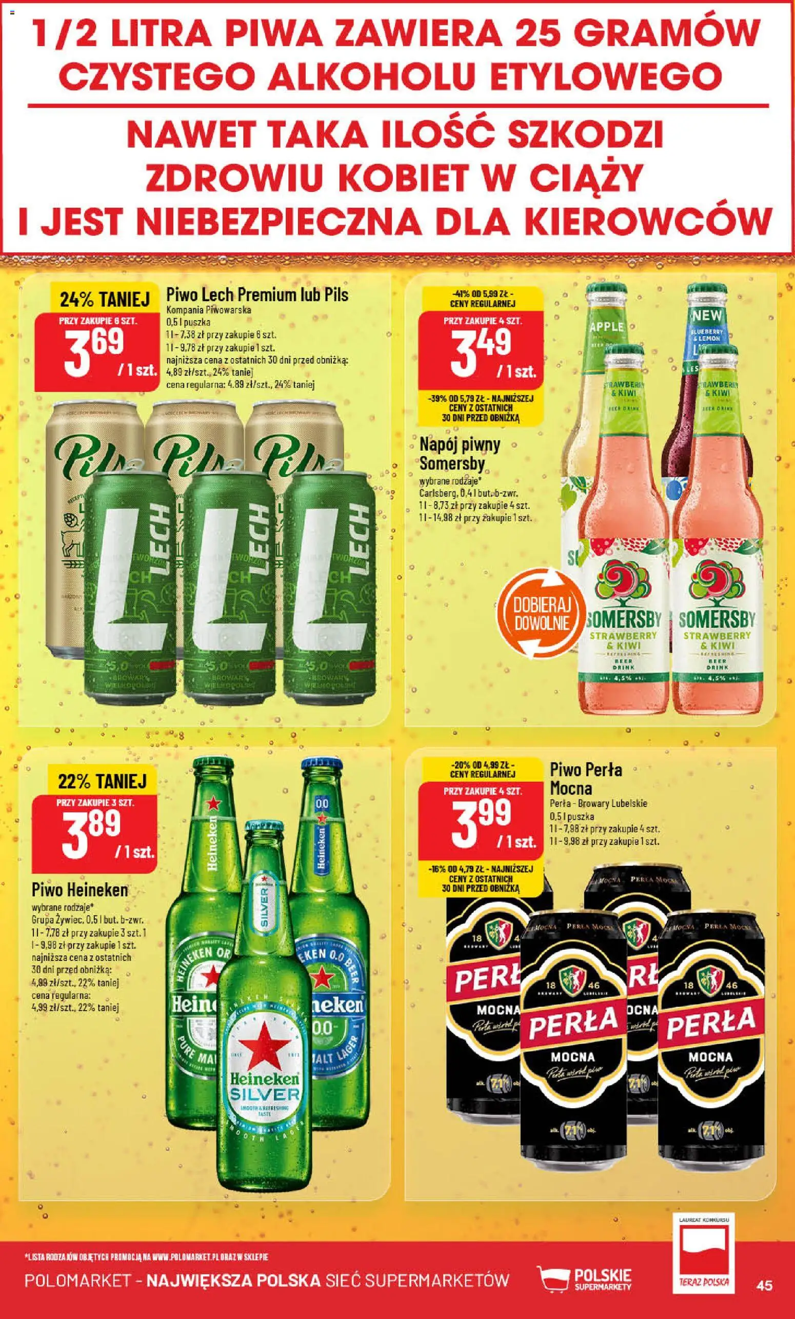 POLOmarket gazetka od 04.03.2026 | Strona: 45 | Produkty: Piwo, Somersby, Kiwi, Heineken