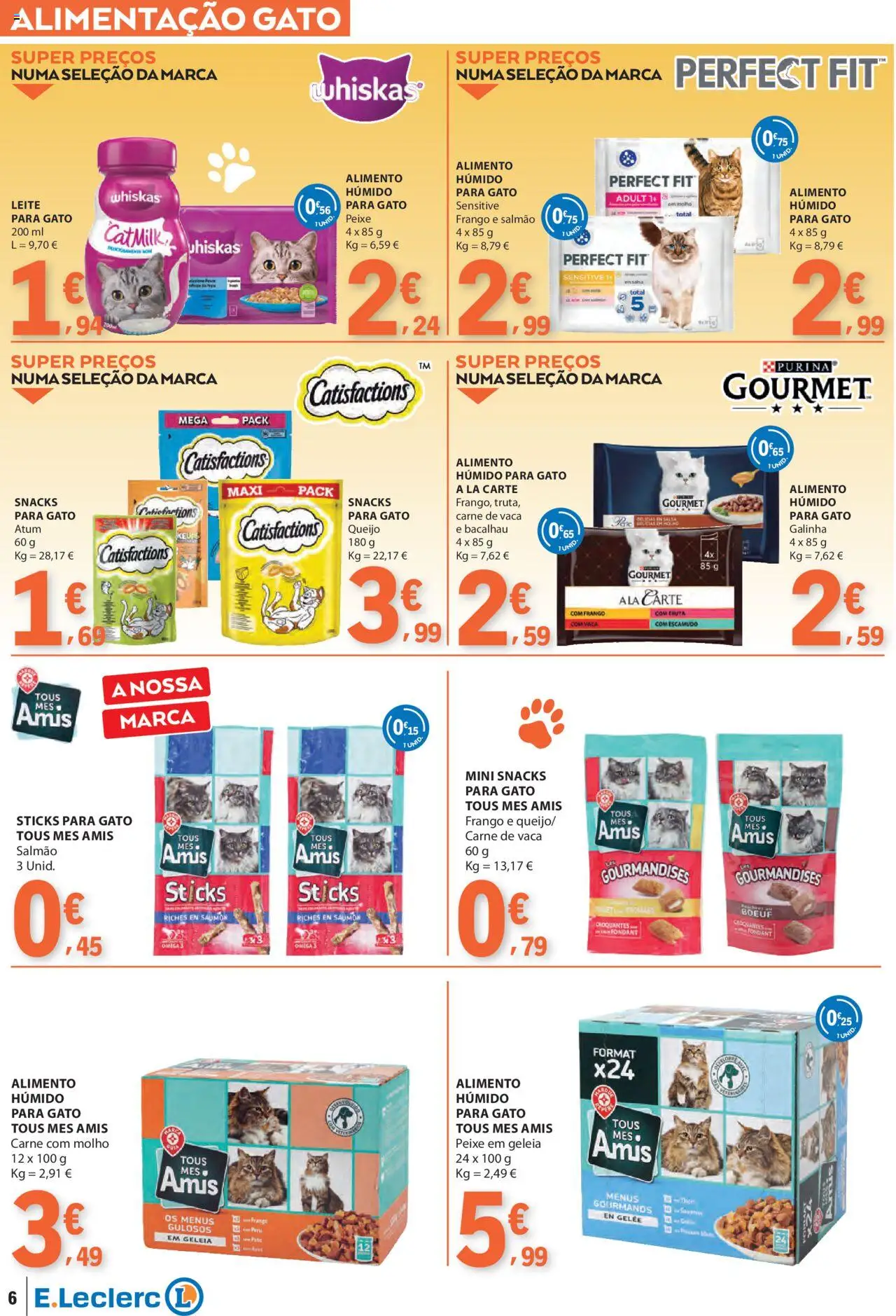 E.Leclerc - Folheto Feira Animal e Casa │ válido de 30.09.2025 | Página: 6 | Produtos: Atum, Frango, Queijo, Carne