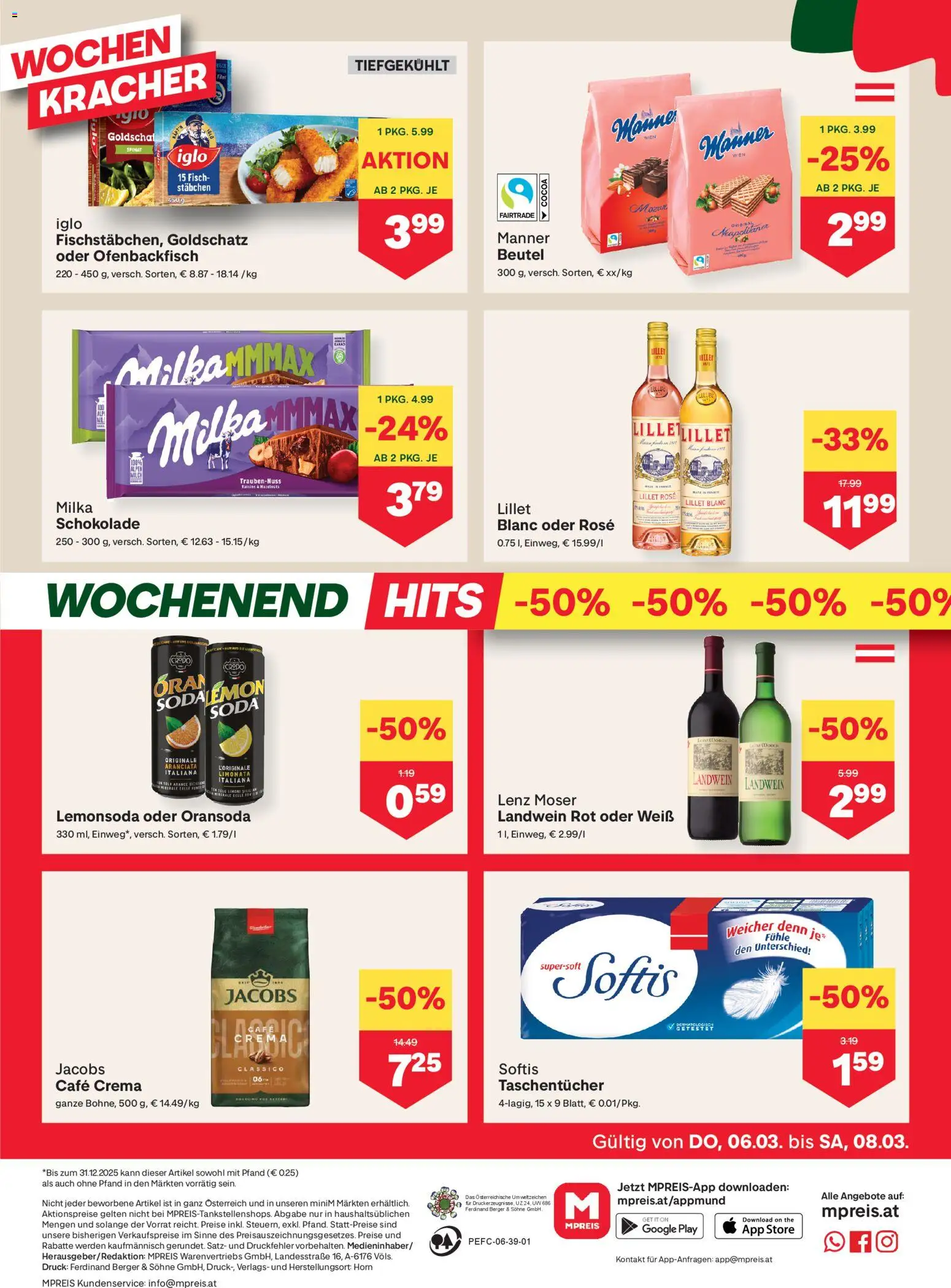 MPREIS Lenzing gültig ab 06.03.2026 | Seite: 12 | Produkte: Schokolade, Fisch