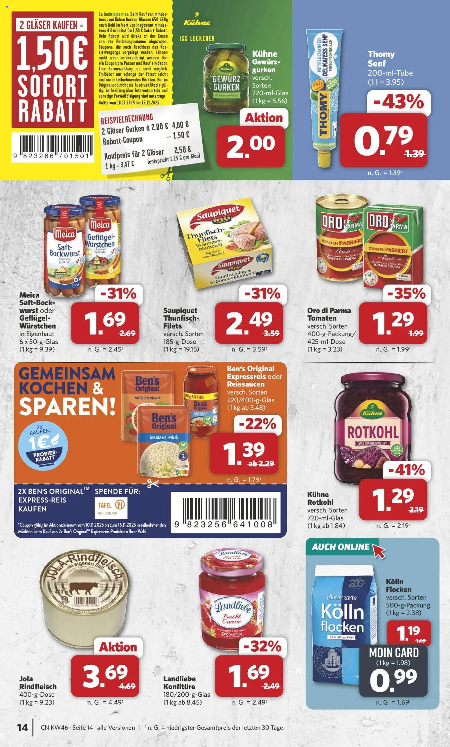 Combi Prospekt 	 – gültig ab 10.11.2025 | Seite: 15 | Produkte: Kolln, Tomaten, Meica, Gurken