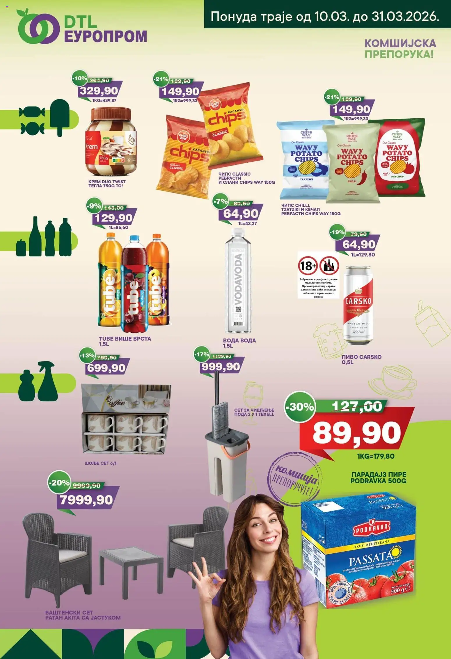 Europrom katalog - važi od 10.03.2026 | Strana: 3 | Proizvode: Podravka, Sok, Pivo