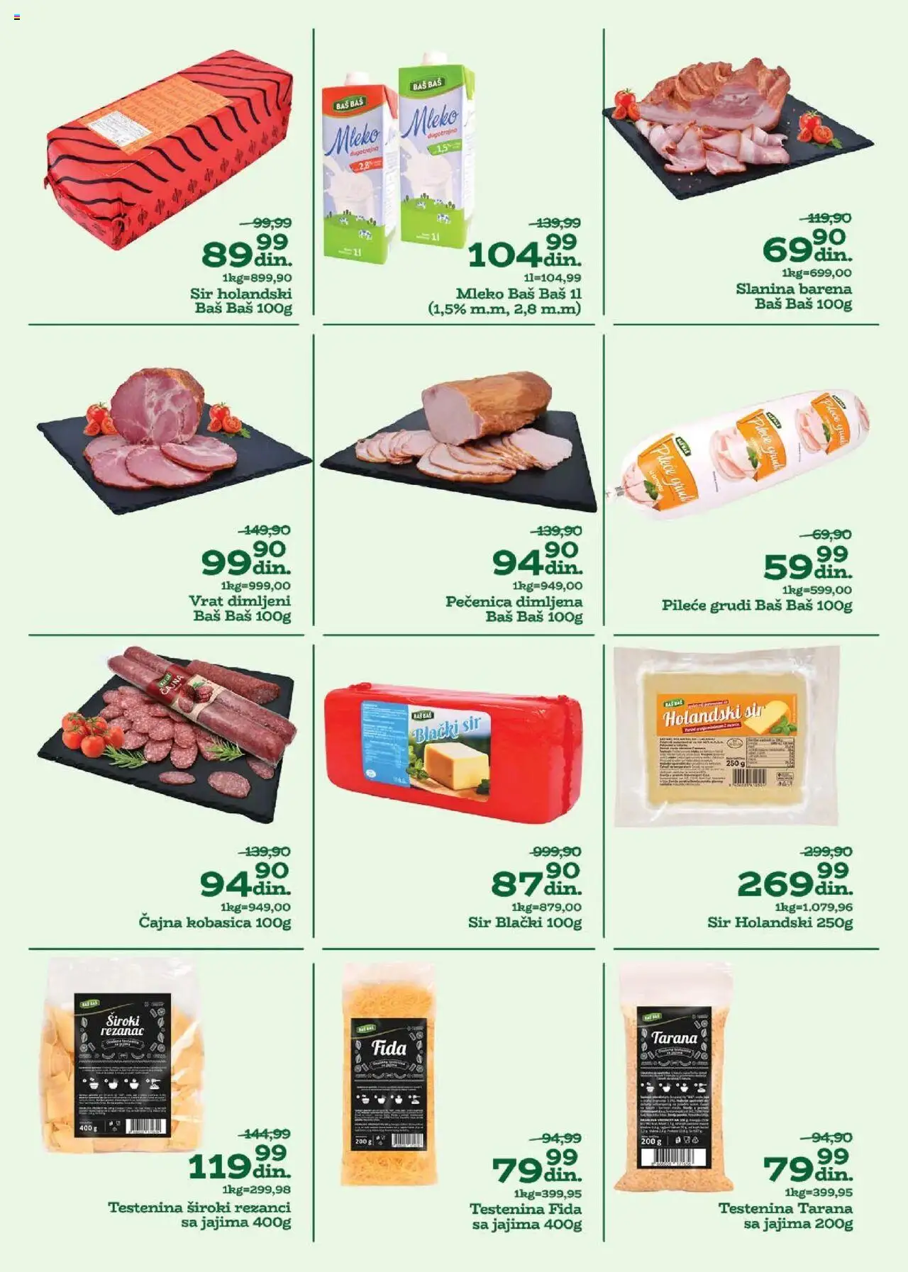 Univerexport katalog - važi od 08.07.2025 | Strana: 4 | Proizvode: Testenina, Pileće grudi, Mleko, Pečenica