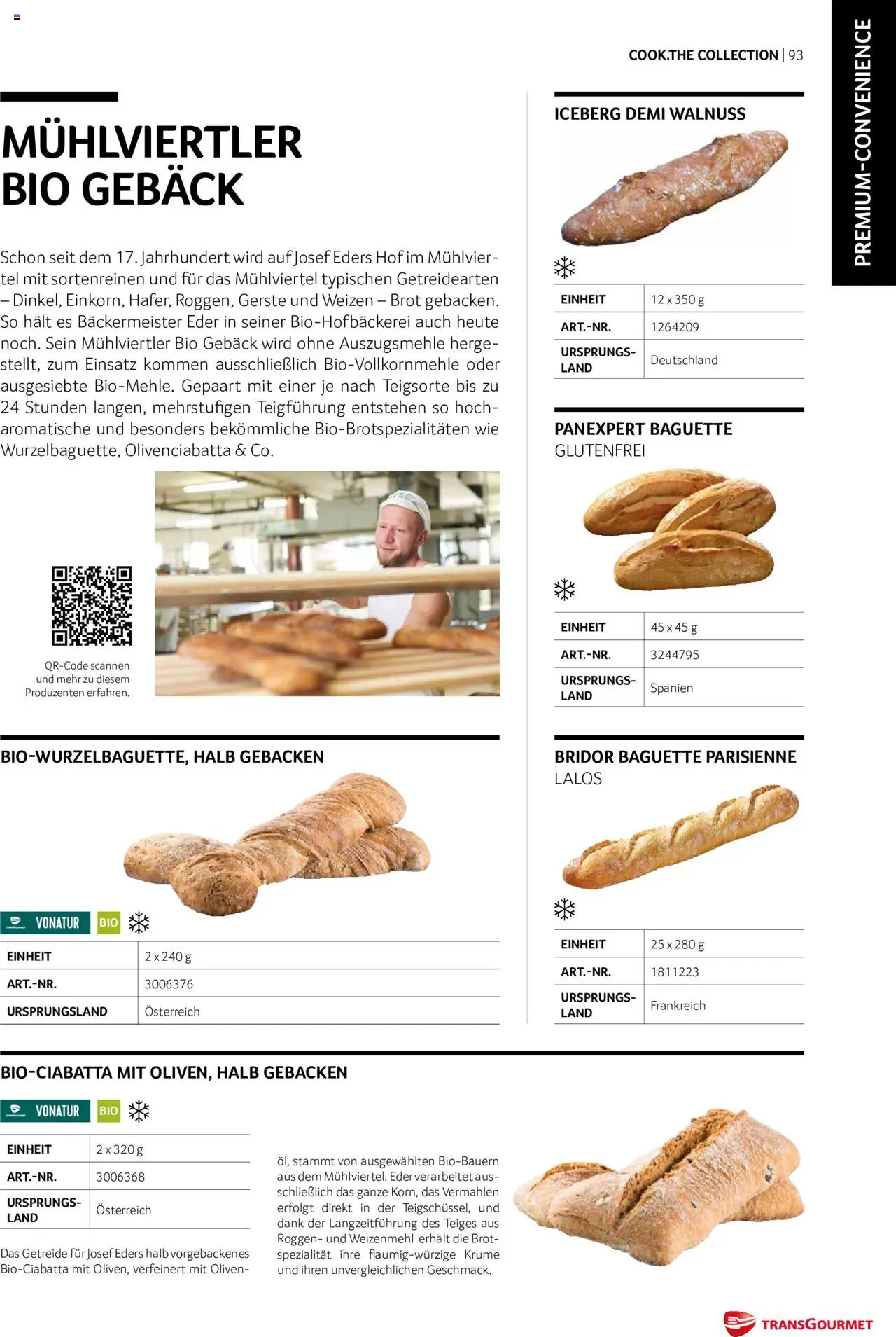 Transgourmet Cook Look-Book gültig ab 01.09.2023 | Seite: 93 | Produkte: Getreide, Brot