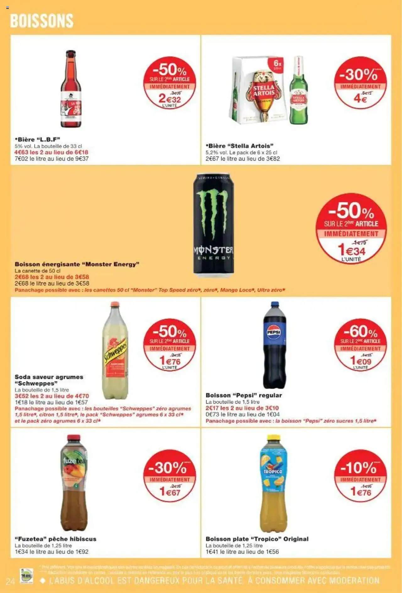  | Page: 24 | Produits: Citron, Pêche, Boisson énergisante